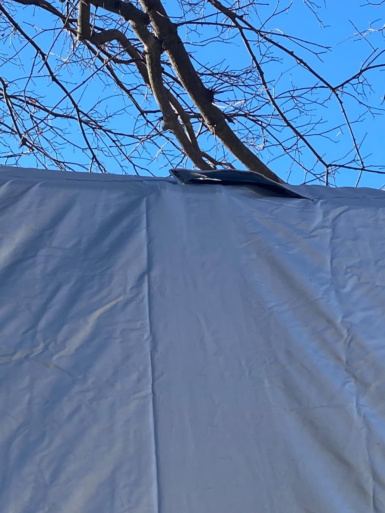 FRUNO Oxford Fabric Class C RV Cover Fits 26'-29' Waterproof Rip-Resistant Anti-UV Motorhome Camper Cover for Winter Snow with 4 Tire Covers and Gutter Covers customer photo 2