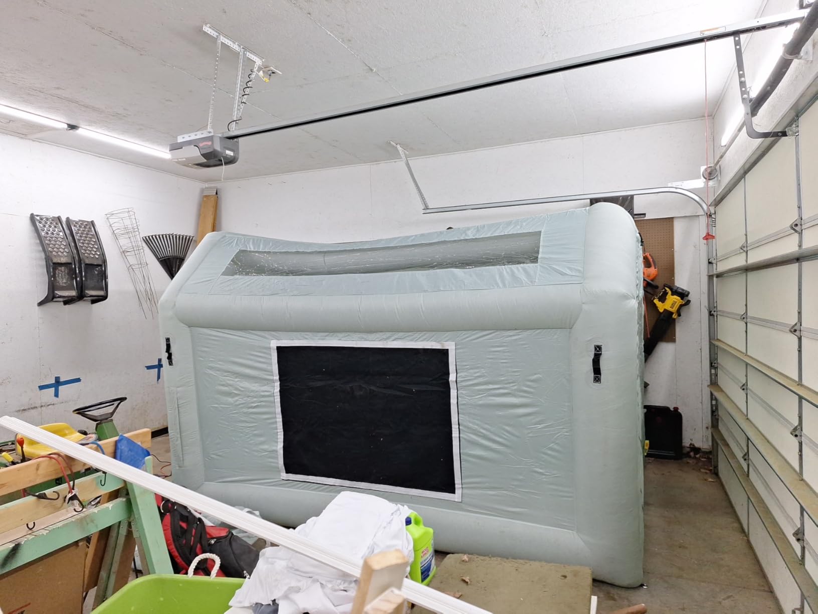 Inflatable Paint Booth Tent – Powerful Blower & Air Filtration System Included – Portable Inflatable Spray Booth for Auto Parts, Motorcycle, Bicycle Painting – Easy Setup customer photo 1