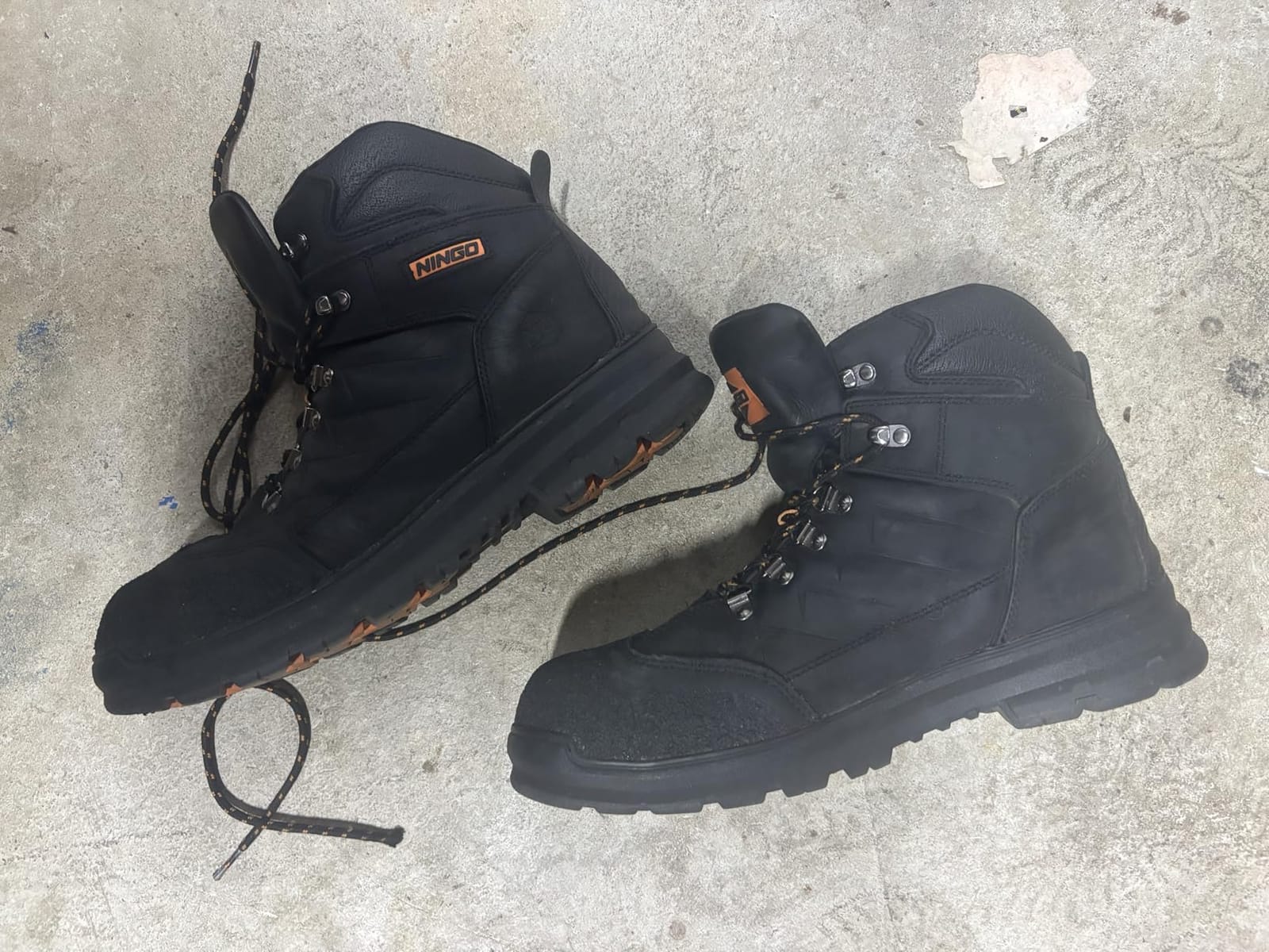 NINGO Steel Toe Work Boots for Men, Oil & Slip Resistant Construction Boots customer photo 1