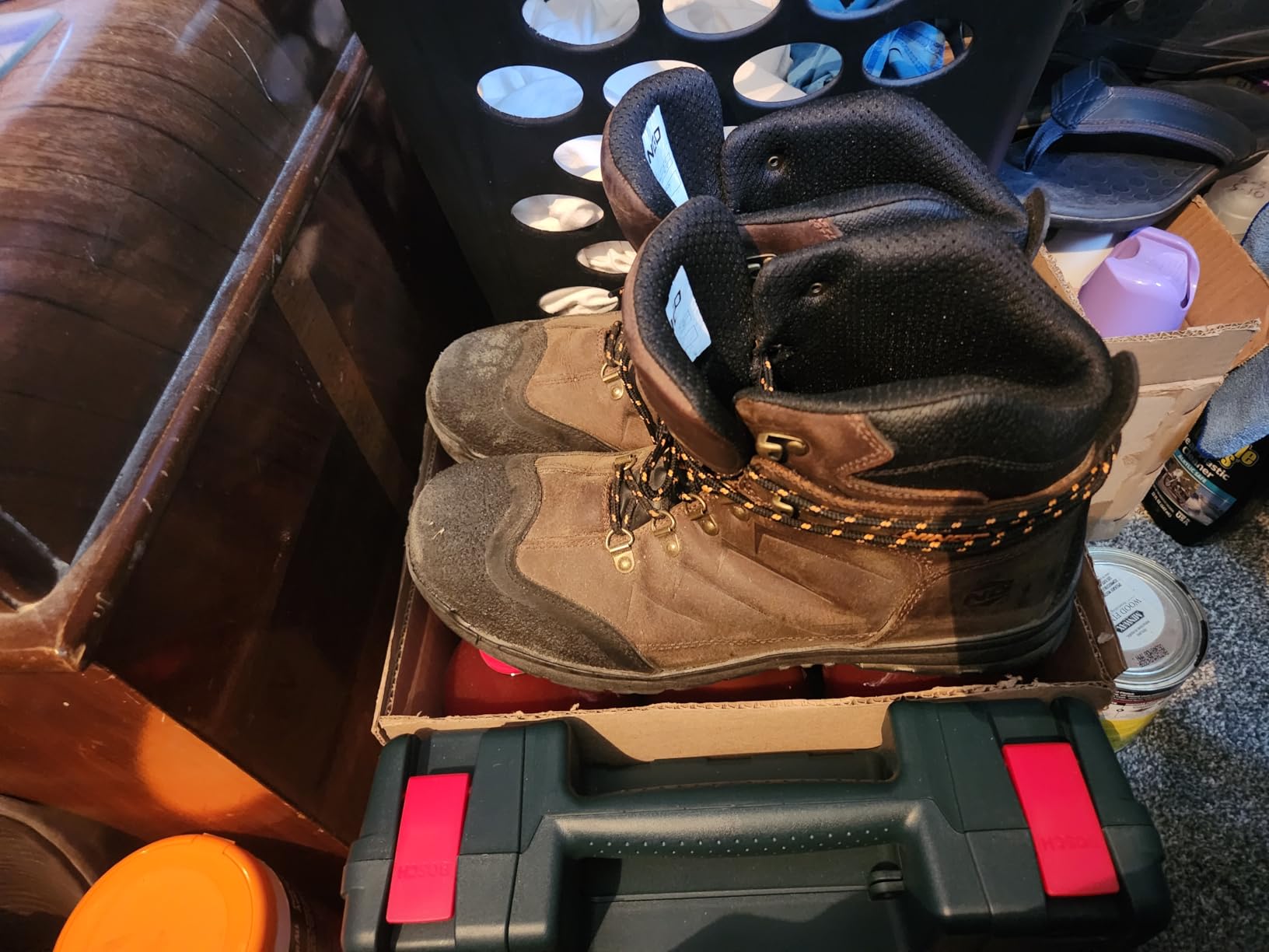NINGO Steel Toe Work Boots for Men, Oil & Slip Resistant Construction Boots customer photo 2