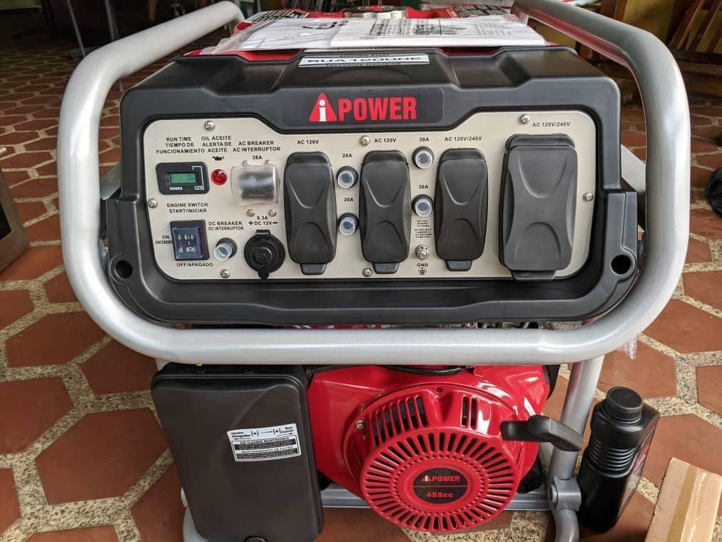 A-iPower 5000-Watt Portable Generator Gas Powered, CO Sensor Shutdown, Heavy Duty Generators with 223cc OHV Engine for Jobsite, RV, Home Backup, Emergency (GXS5000) customer photo 1