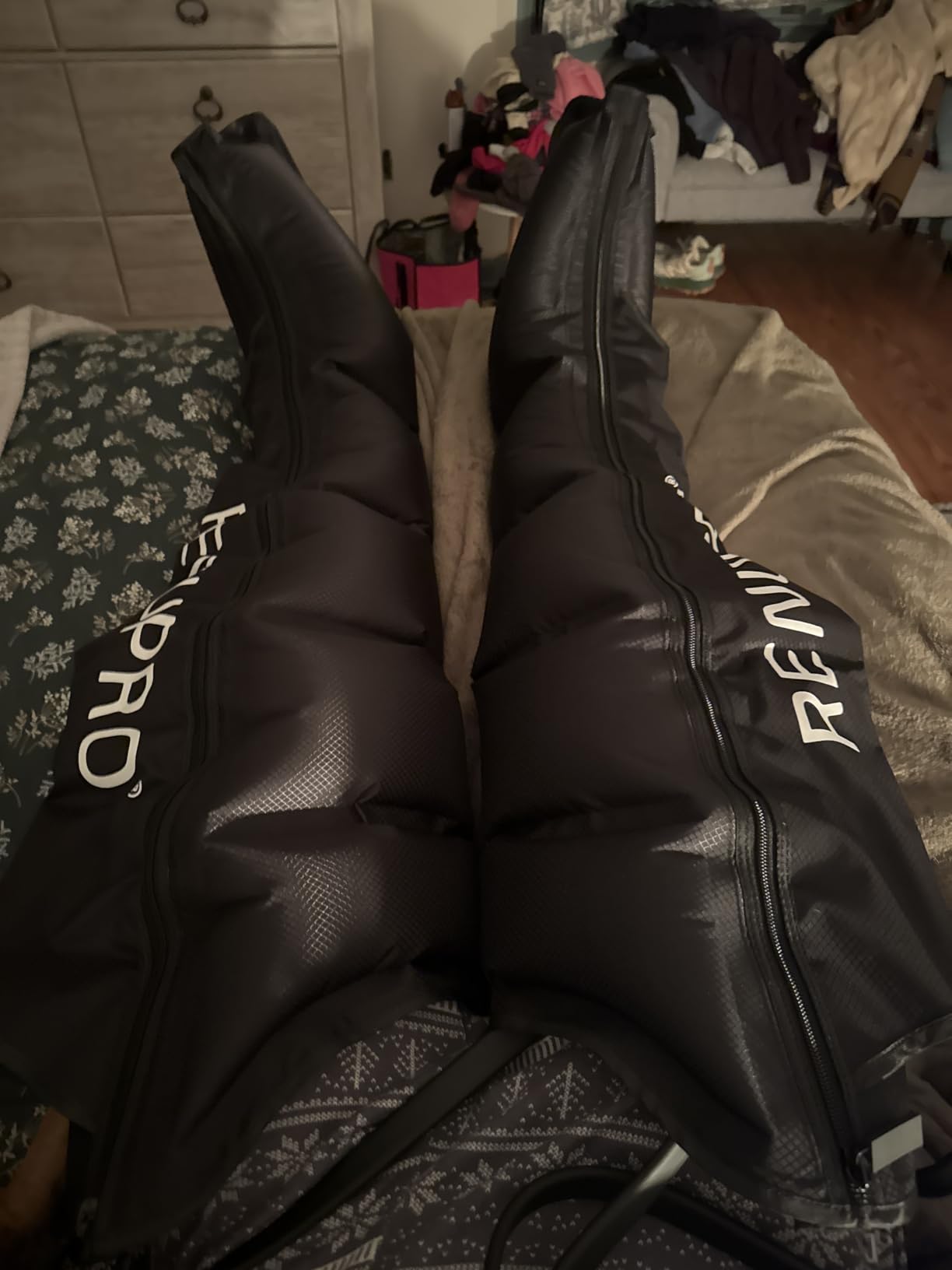 Leg Compression Massager, Air Compression Boots for Circulation | Full-leg sequential air compression for circulation & faster recovery; athlete recovery system, dynamic air, USA owned customer photo 2