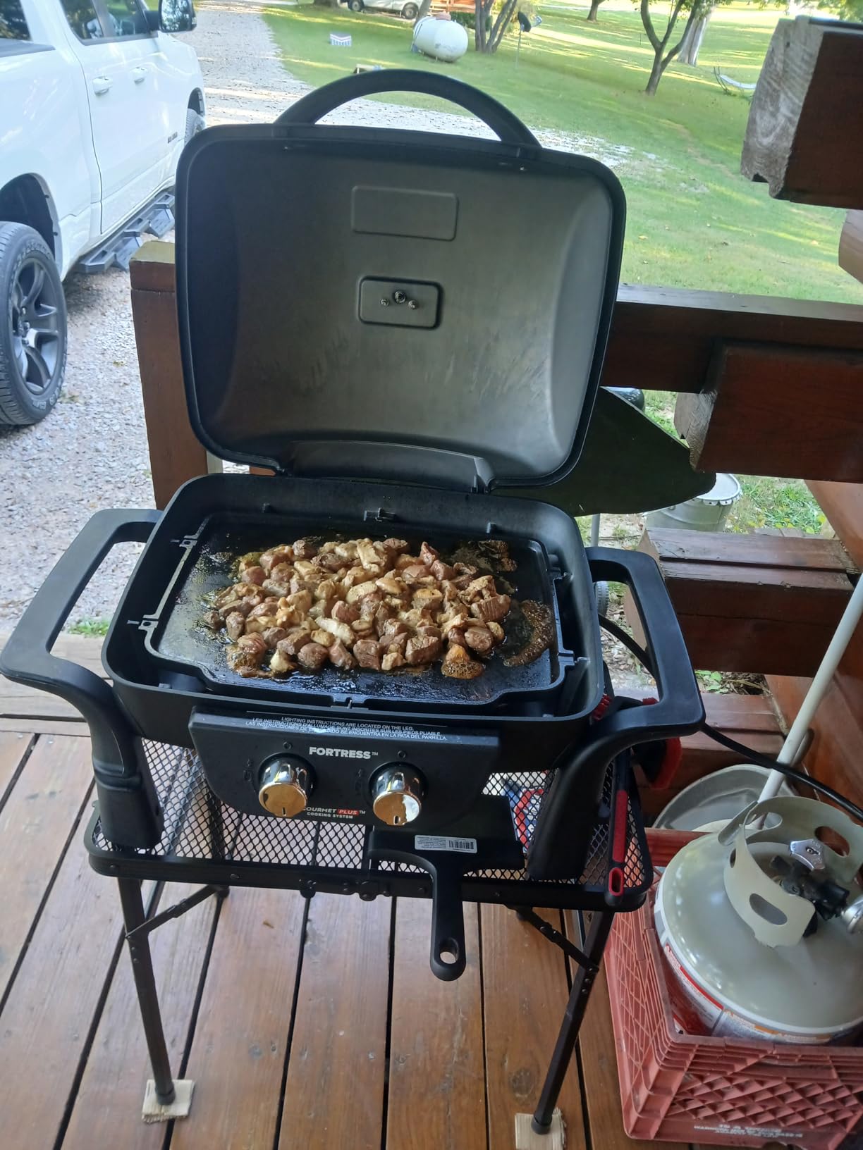 Nexgrill Tabletop 2 Burner Gas Grill & Griddle Combo, 2-in-1 with Handles customer photo 2