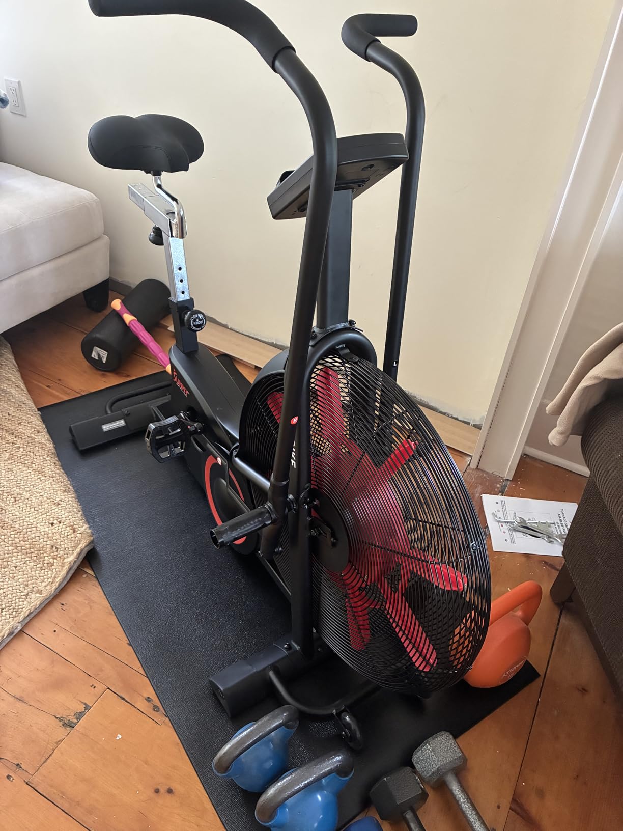 Sunny Health & Fitness Smart Heavy-Duty Fan Bike for HIIT Cycling Workout customer photo 2