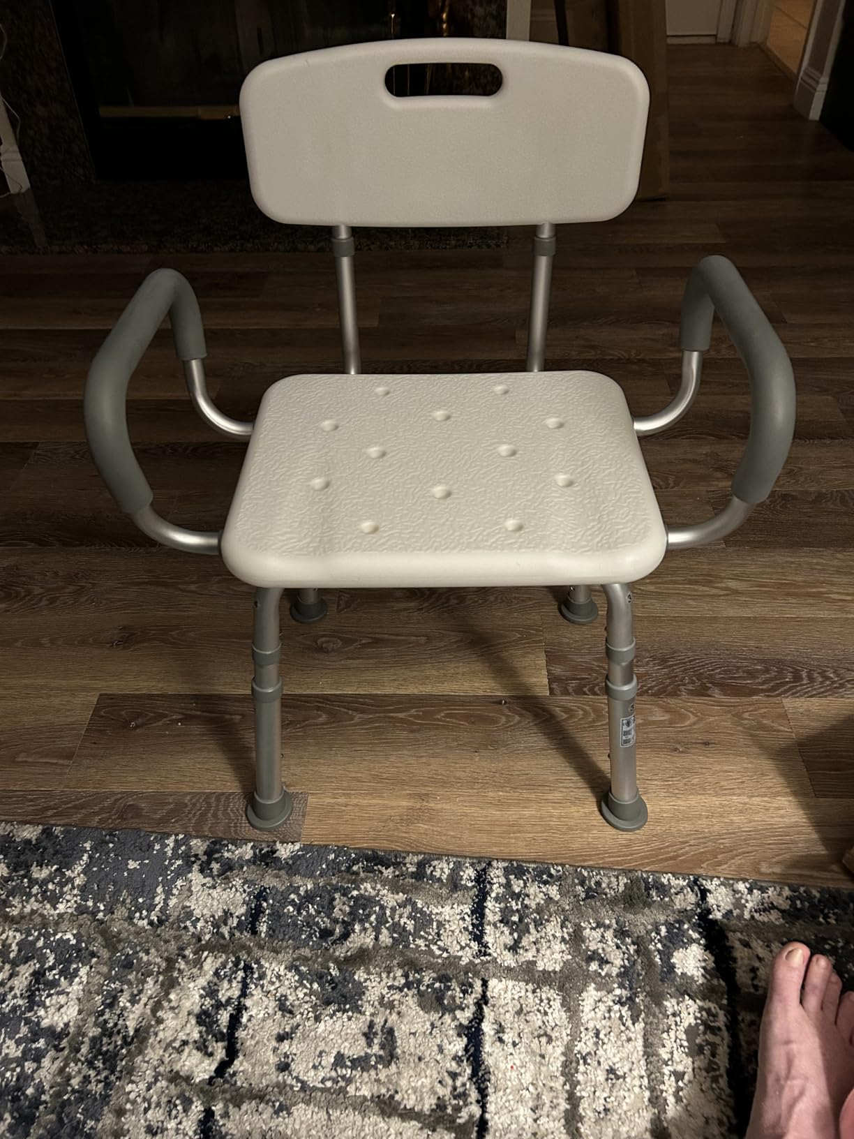 HOMLAND Shower Chair for Inside Shower with Padded Armrests and Back customer photo 1