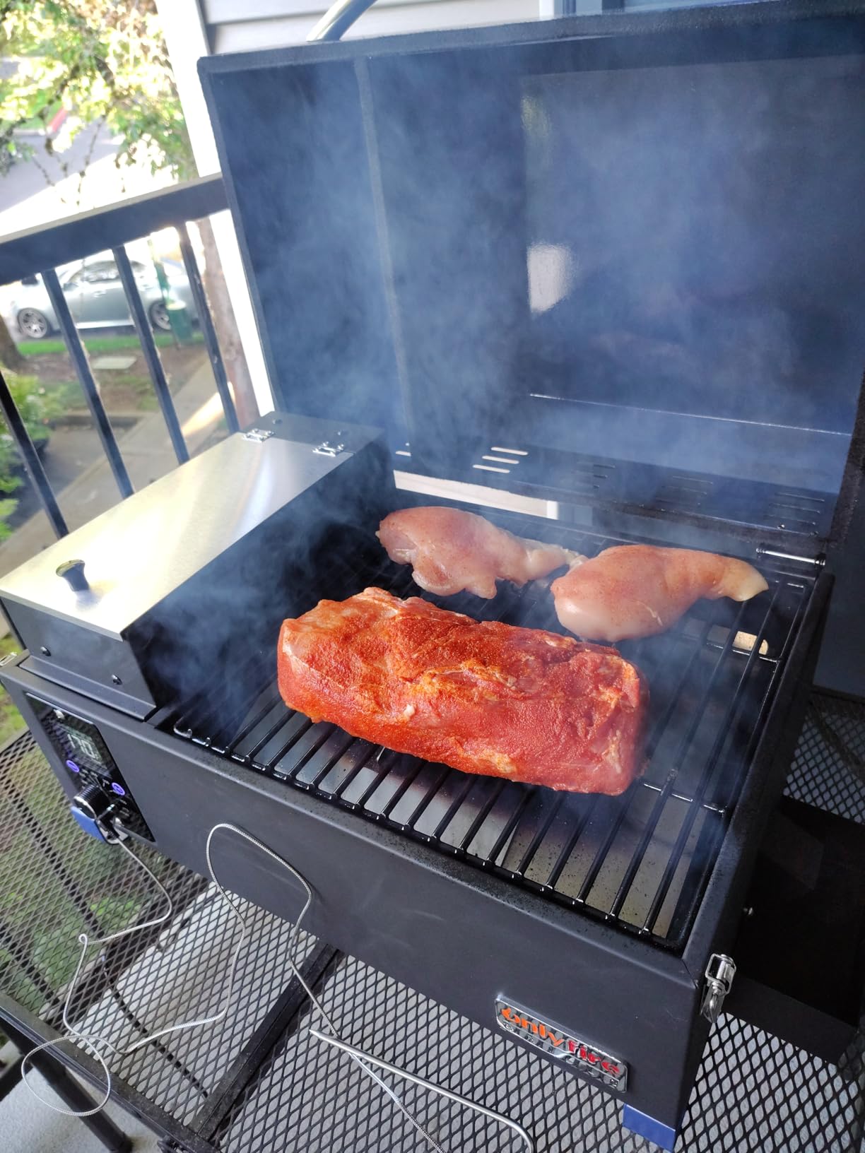 ONLYFIRE GRILLS BBQ Wood Pellet Grill Smoker with Meat Probe, Black GS314 customer photo 1