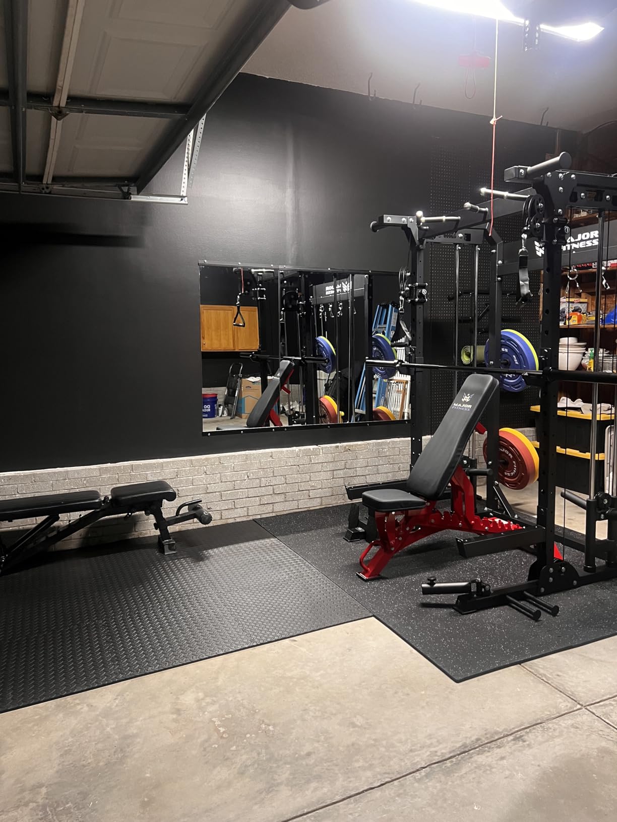 pertetey 56 x 16 in Home Gym Mirrors, Frameless, 2-Pack customer photo 2