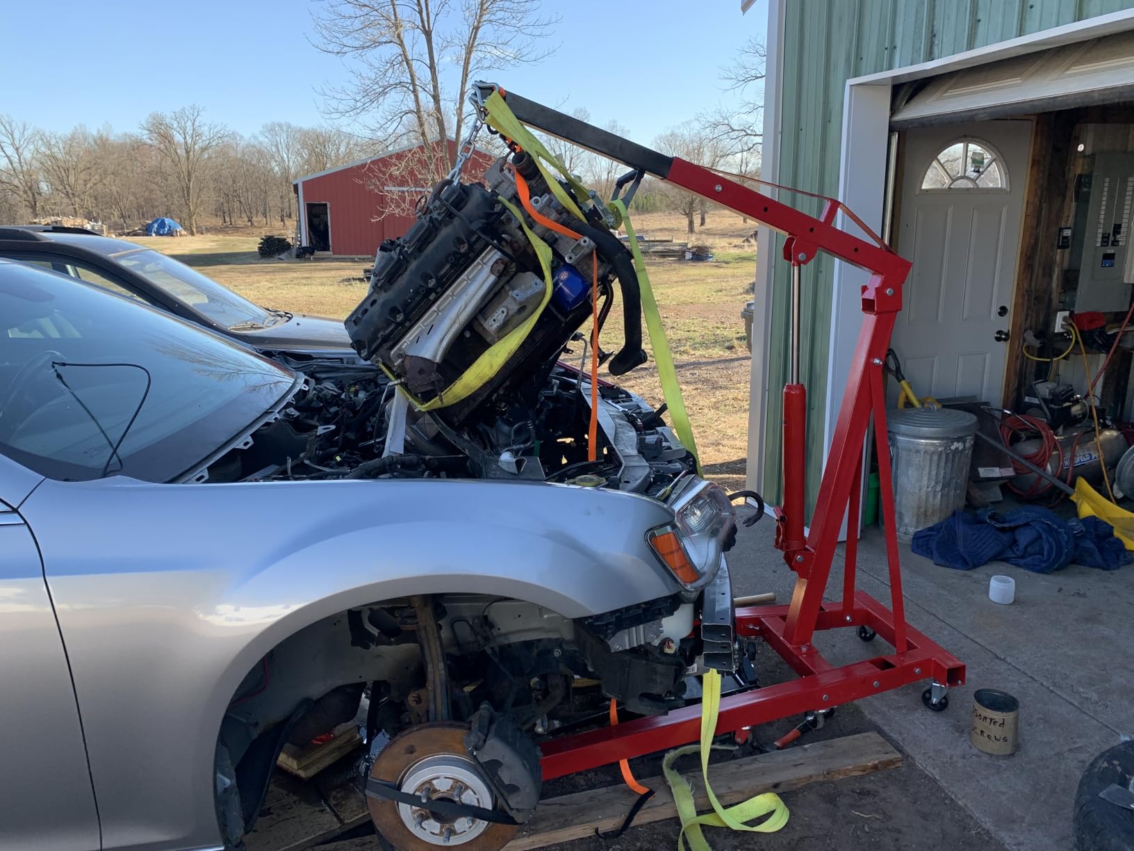 2 Ton Engine Hoist Foldable Cherry Picker, Heavy Duty Engine Lift Hoist customer photo 1