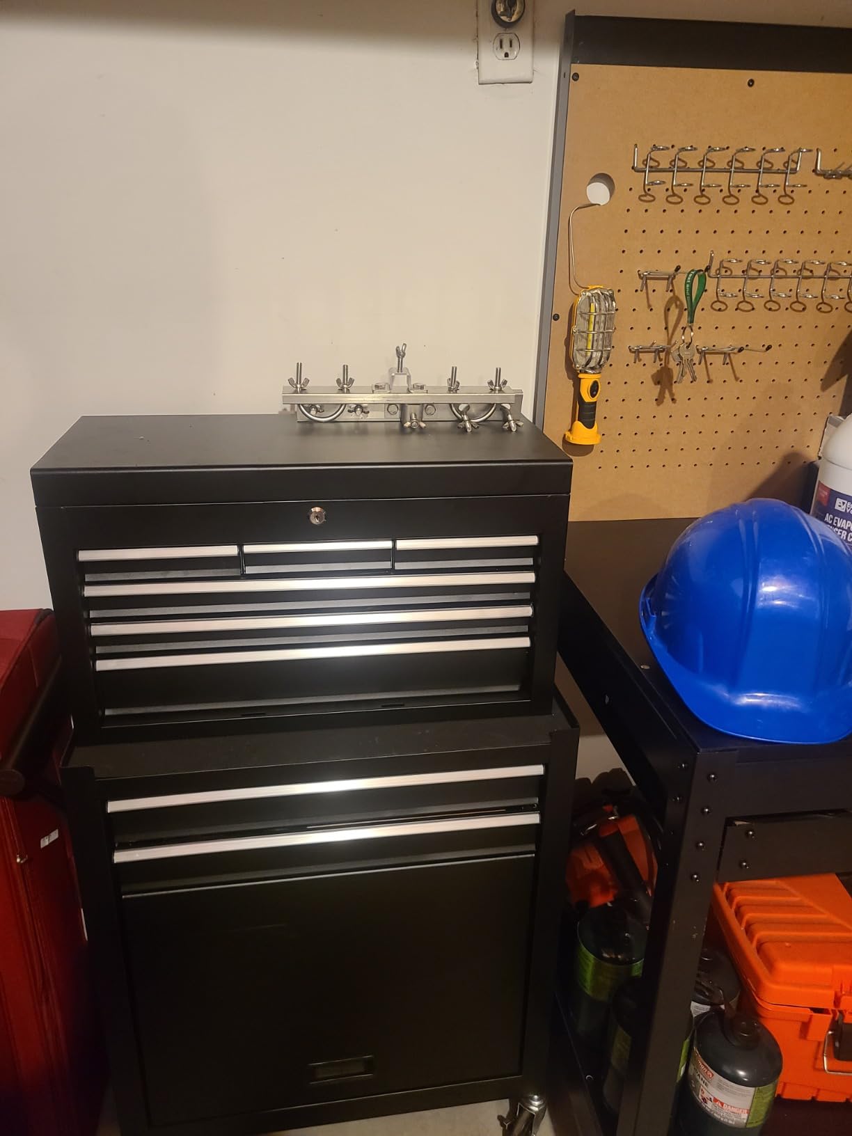 8-Drawer High Capacity Rolling Tool Chest, Removable Cabinet Storage Tool Box with Wheels and Drawers, Detachable Toolbox with Lock for Workshop Mechanics Garage(Black&Green) customer photo 1