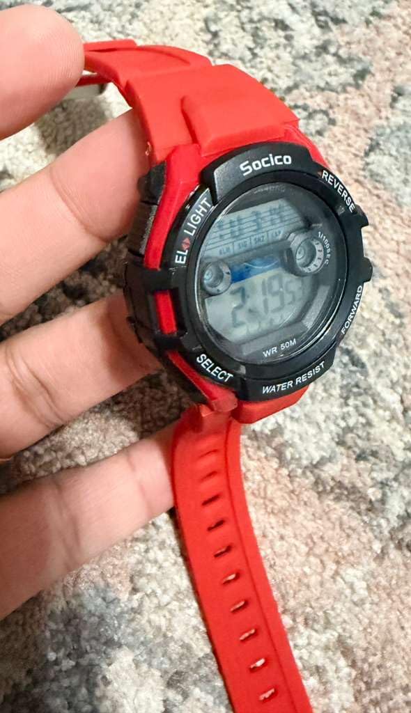 SOCICO Kids Digital Watch 5ATM Waterproof & 7 Color Lights for Boys Girls customer photo 2