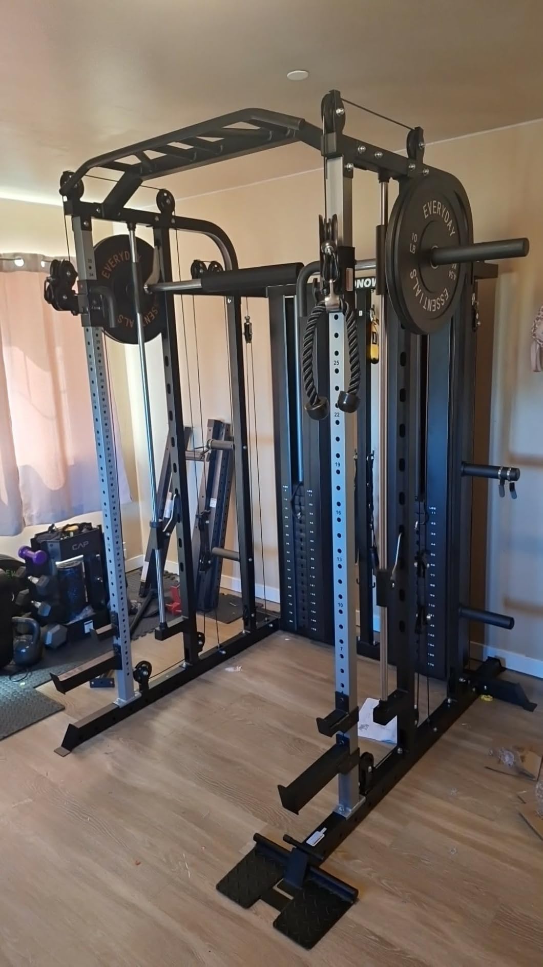 DONOW Smith Machine with Weight Stacks Home Gym System Cable Crossover customer photo 2