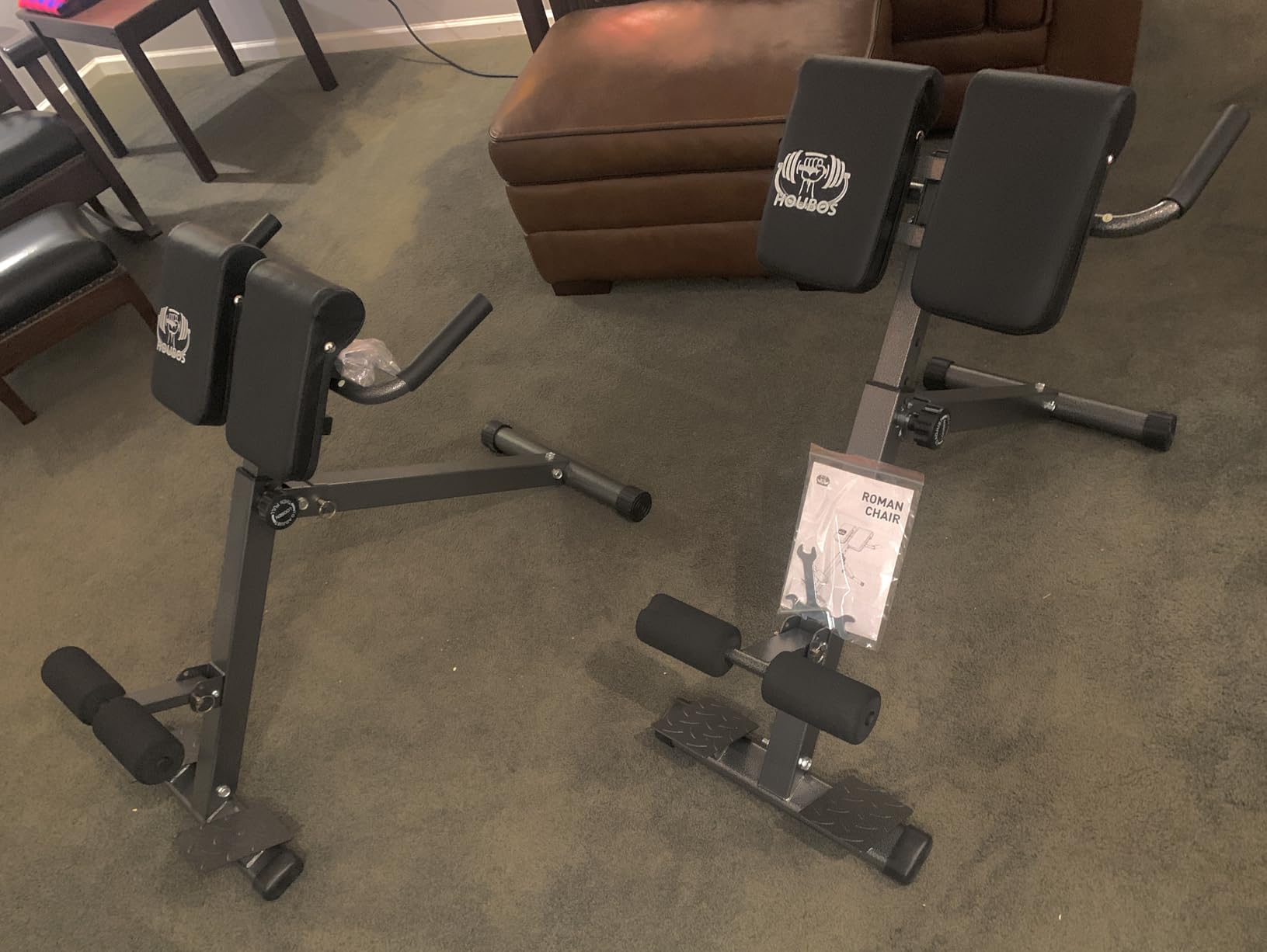 Foldable Hyperextension Roman Chair 250LBS Capacity for Home Gym customer photo 2