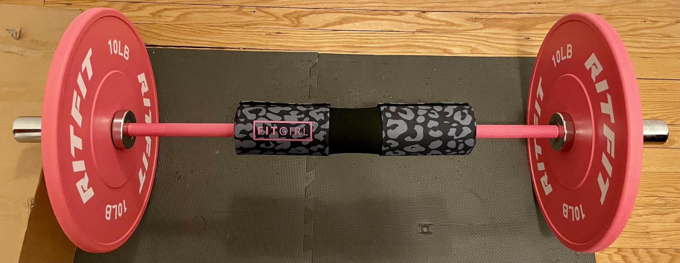 RITFIT Pink Olympic Bumper Plates with Steel Insert for Home Gym customer photo 2