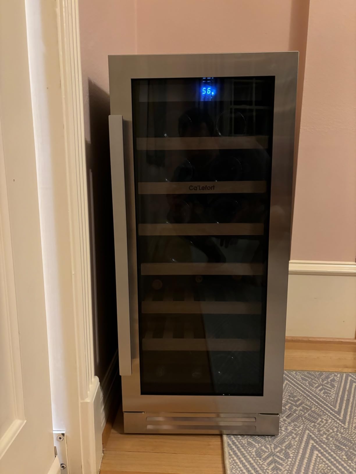 Ca'Lefort 24 Inch Wine Fridge, 51-Bottle Built-In Wine Cooler | 40-65°F Control, Adjustable Shelves, Glass Door & 3-Color LED, Automatic Defrost, Under Counter or Freestanding for Home Bar customer photo 1