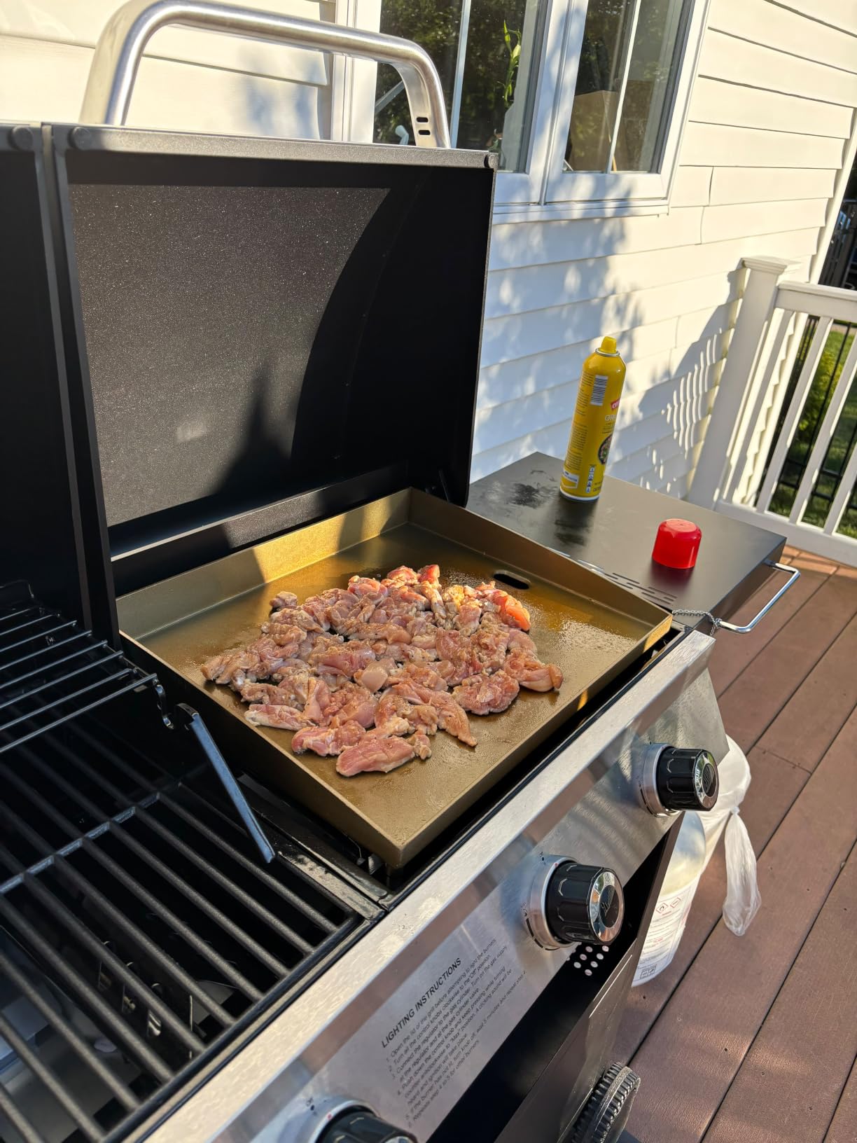 Sophia & William Propane Gas Grill and Griddle Combo, Dual Outdoor BBQ | Grill with Flat Top Griddle for Outdoor Cooking, Backyard, Patio, 696 SQIN Cooking Area, Porcelain-Enameled Cast Iron Grates customer photo 1