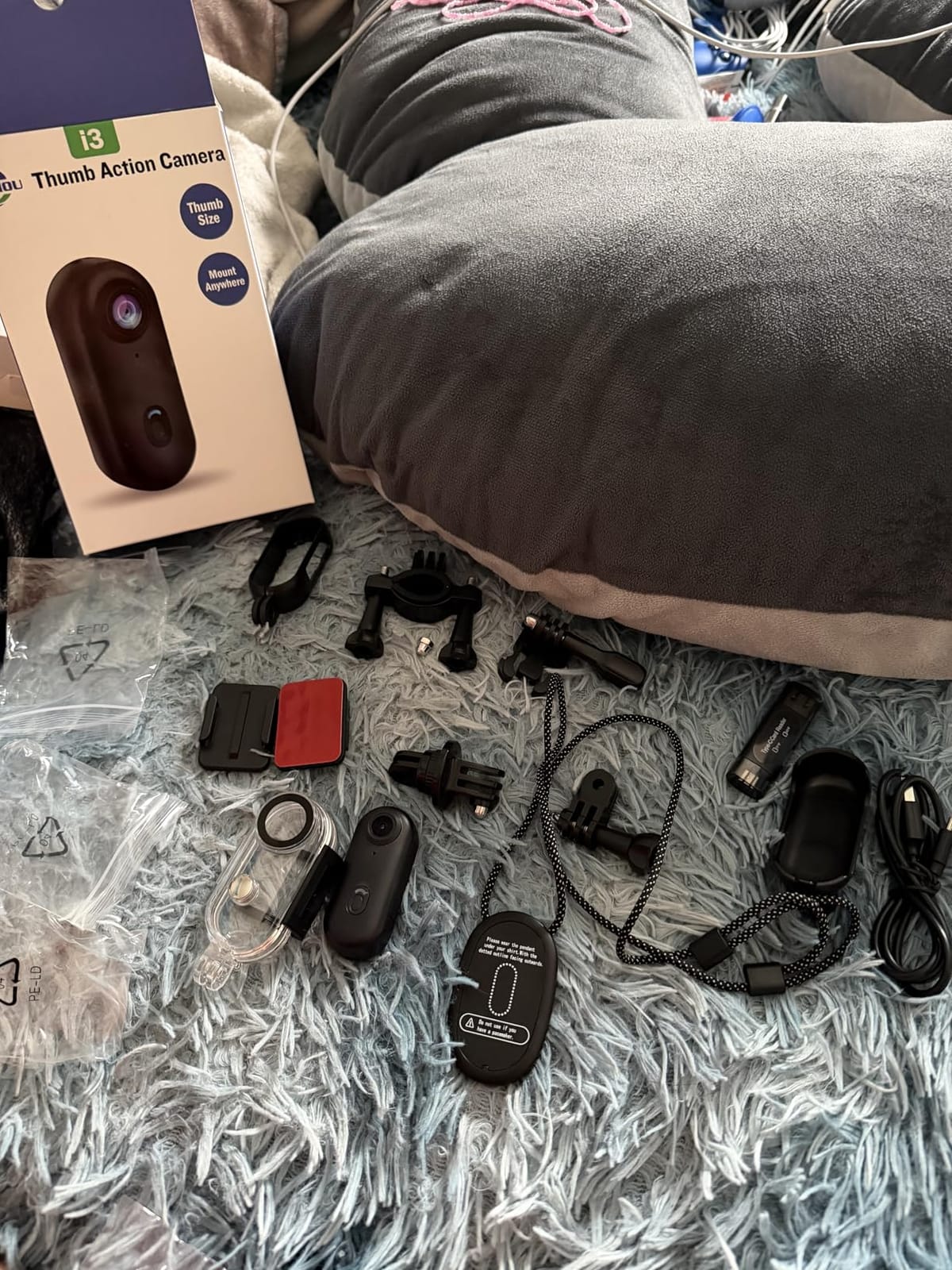 i3 4K Thumb Action Camera, Tiny Size, Mount Anywhere, Small Body Camera | with 64G Card, Spring Clip, Portable Vlogging, Hands-Free POV Recording, Helmet Cam for Cycling, Motorcycle customer photo 2