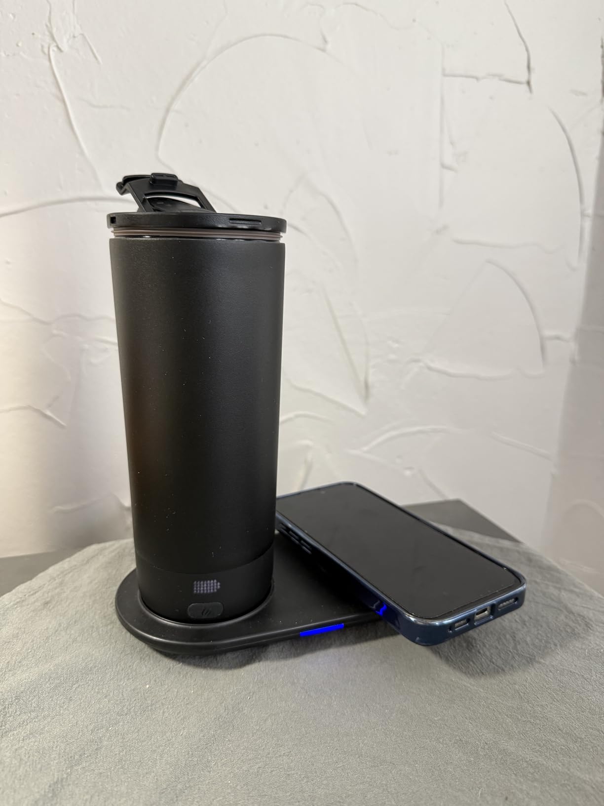 Temperature Control Heated Travel Mug Smart Self Heating Coffee Mug 20 Oz App Controlled LED Display coffee serving sets mug kept at a constant temperature for 4-10 hours (Black, 20 oz) customer photo 2