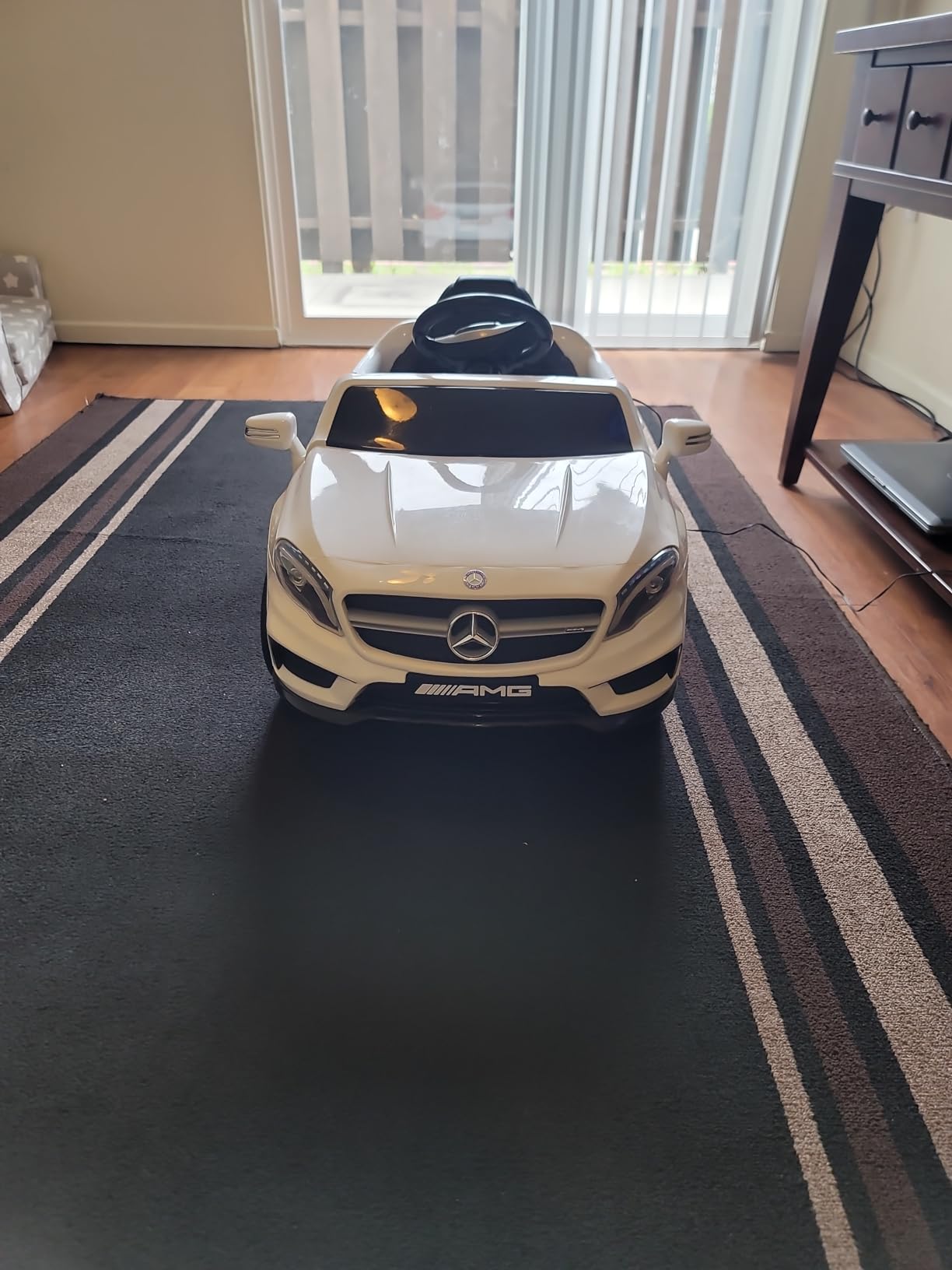 12V Kids Ride On Car with 2.4G Remote Control,Battery Powered Electric Car Ride On Vehicle Double Doors, Safety Belt,LED Light (SC-Black) customer photo 1