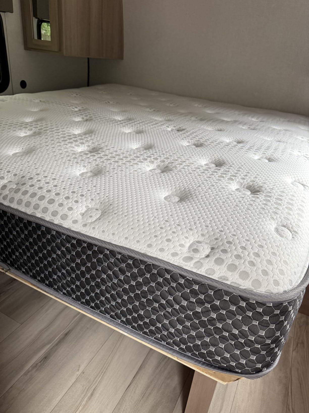 WanderRest 12” Cool Hybrid RV Mattress, RV King 72x80, Plush-Medium Gel Memory Foam & Pocketed Coil Bed for RV, Camper or Travel Trailer, Cooling Comfort, Made in USA customer photo 1