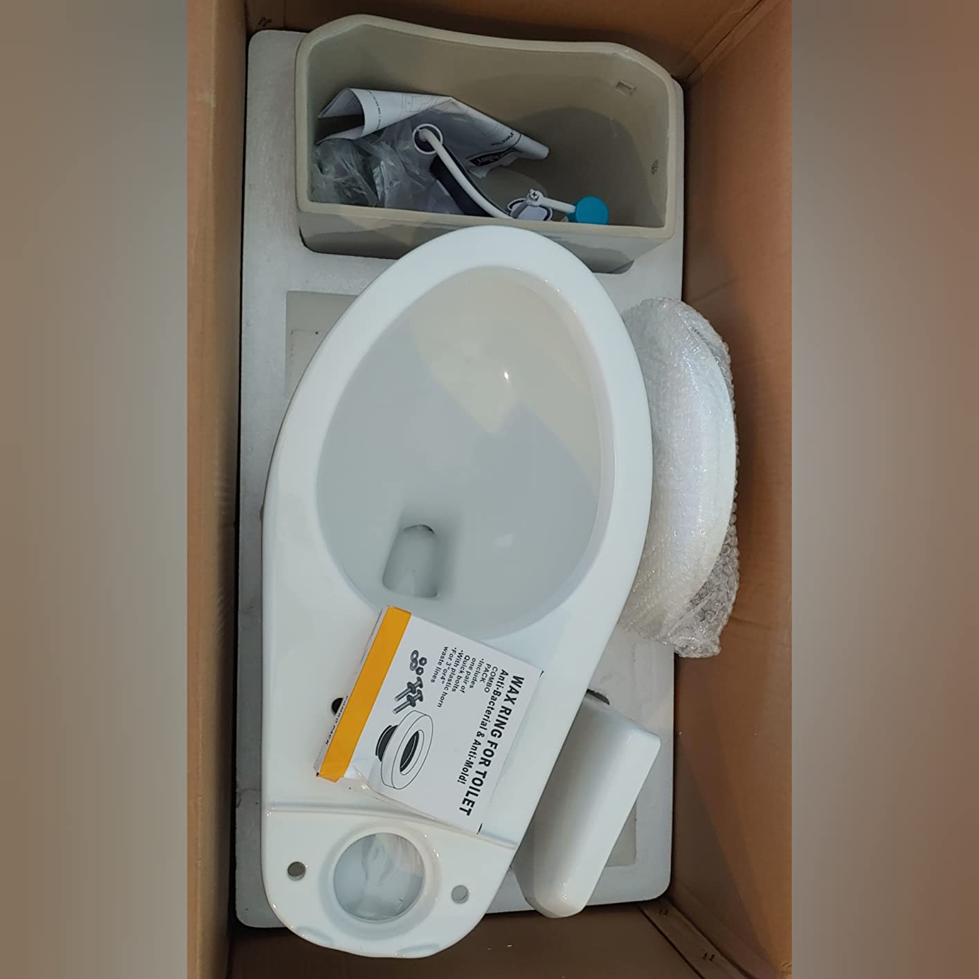 DeerValley Compact One Piece Toilet for Small Bathrooms with Soft Close Seat 12 Inch Rough Dual Flush 0.8/1.28 GPF Toilets In White customer photo 2