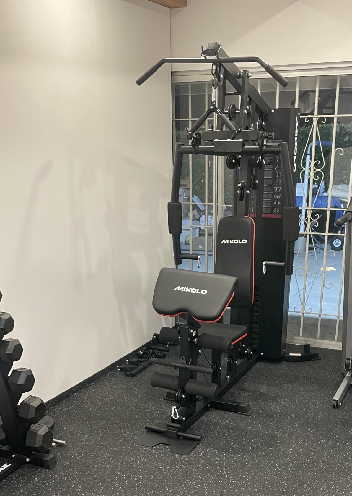 Mikolo Home Gym, Workout Station with 150LBS Weight Stack, Multifunctional Home Gym Equipment, Exercise Equipment for Full Body Strength Training customer photo 2