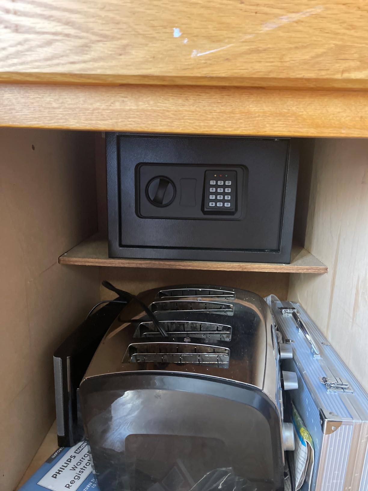 1.3 Cuft Small Fire Safe for Home Use, Anti-theft Fire Proof Safe Box with Digital Keypad, Spare Keys and Removable Shelf, Security Safes Fireproof Waterproof for Document Money Valuables customer photo 1