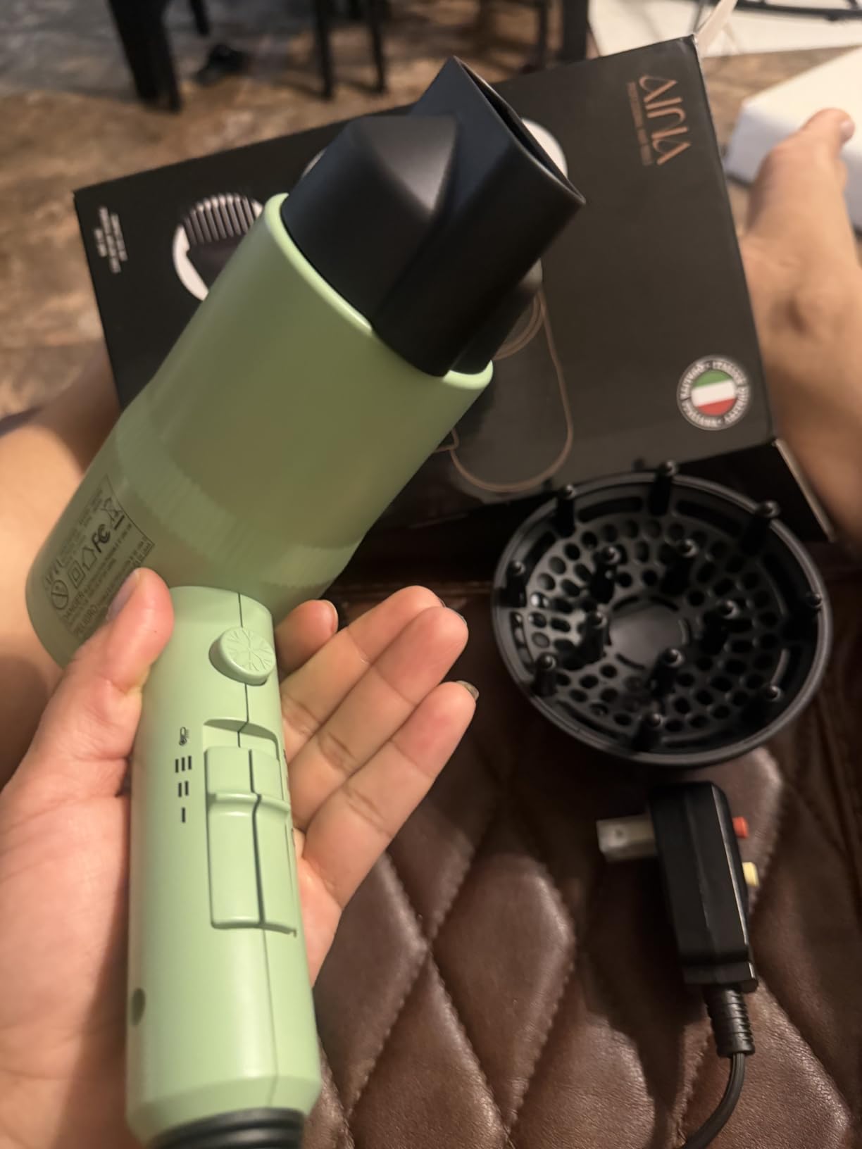AINA Diffuser Hair Dryer Full-Featured Blow Dryer 110V/1600W(Babe Pink) customer photo 2