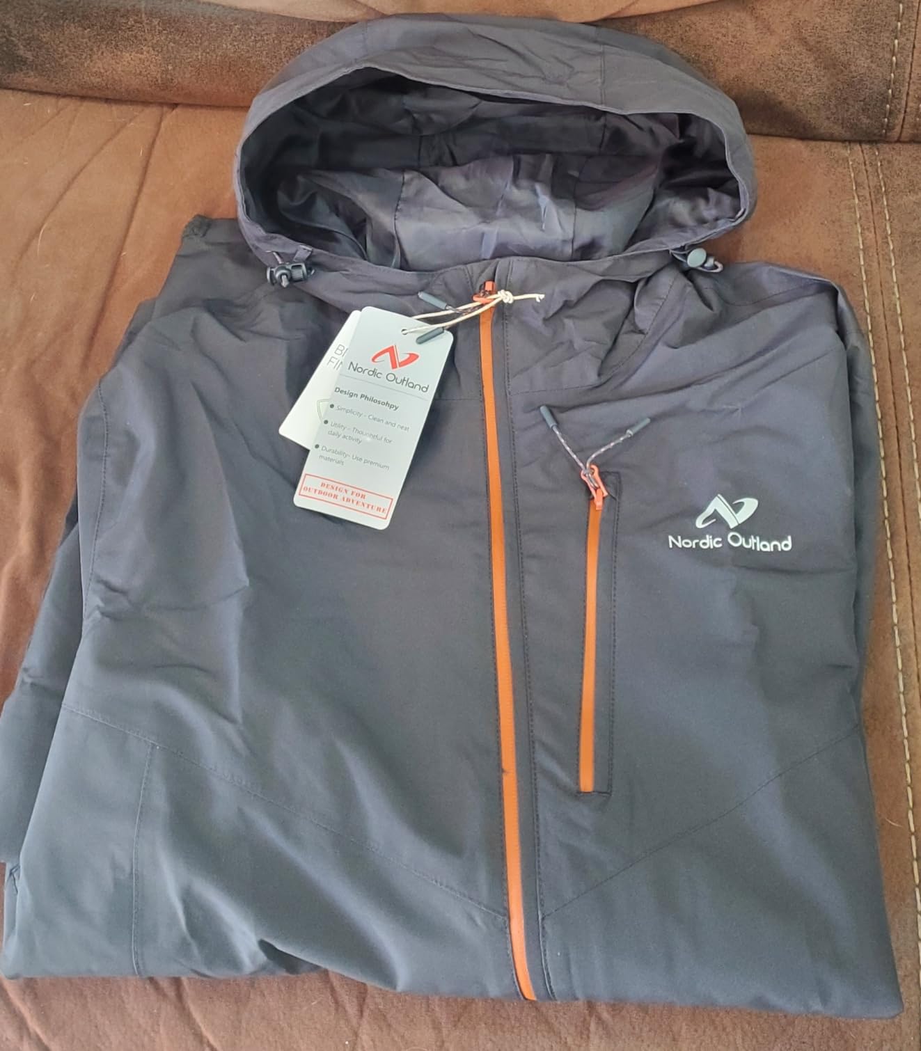 NORDIC OUTLAND Mens Lightweight Hooded Waterproof Rain Jacket Breathable Raincoat Shell for Outdoor Mountain Hiking customer photo 1