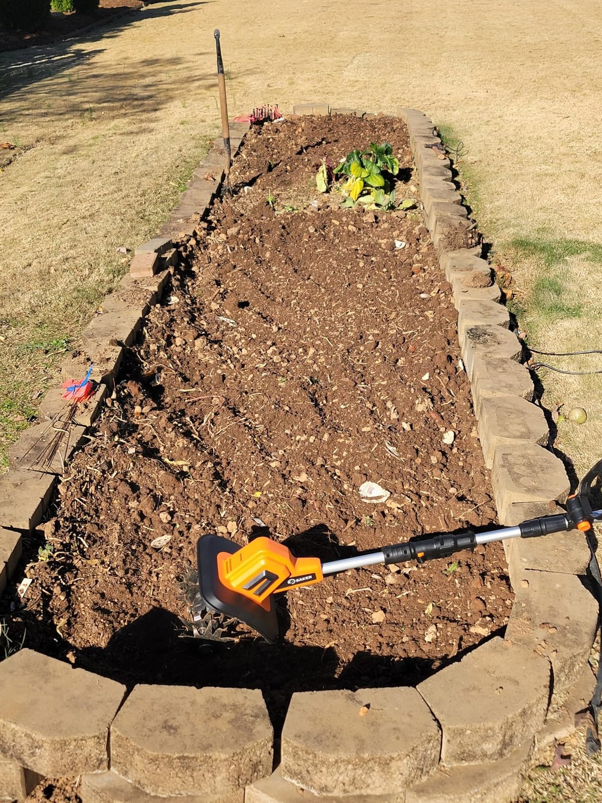Saker 22V Cordless Garden Tiller Cultivator Rototiller for Gardening customer photo 2