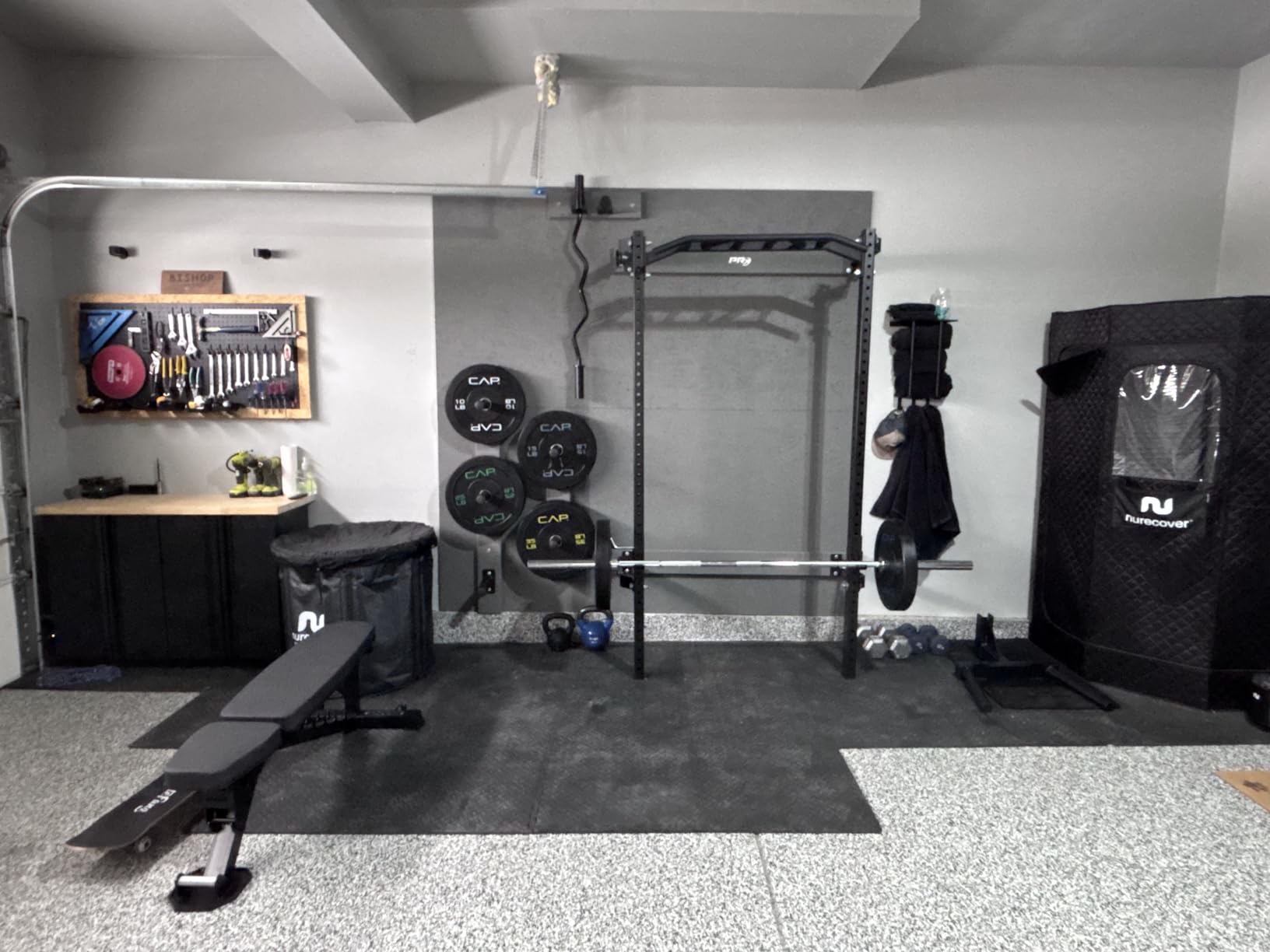 PAPABABE 7ft Barbell 45lb Olympic Barbell 1000/1500lbs Capacity Home Gym customer photo 1