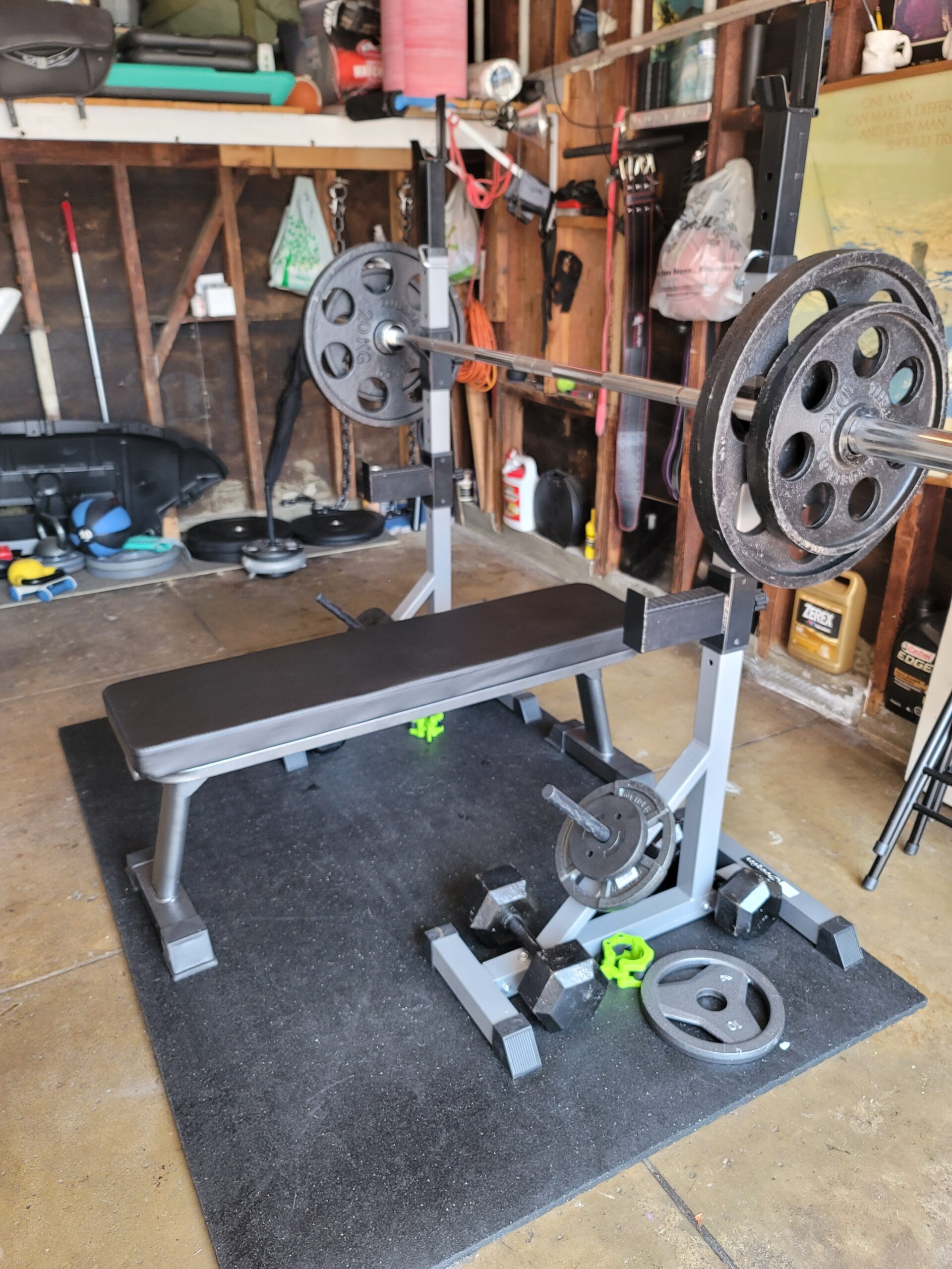 PAPABABE 7ft Barbell 45lb Olympic Barbell 1000/1500lbs Capacity Home Gym customer photo 2