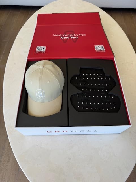 GroWell Red Light Therapy Hair Growth Cap – FDA Cleared Laser Treatment for Hair Regrowth and Reduced Shedding – LED & Laser Red Light Therapy Clinically Proven in Double-Blind Studies -Black customer photo 1