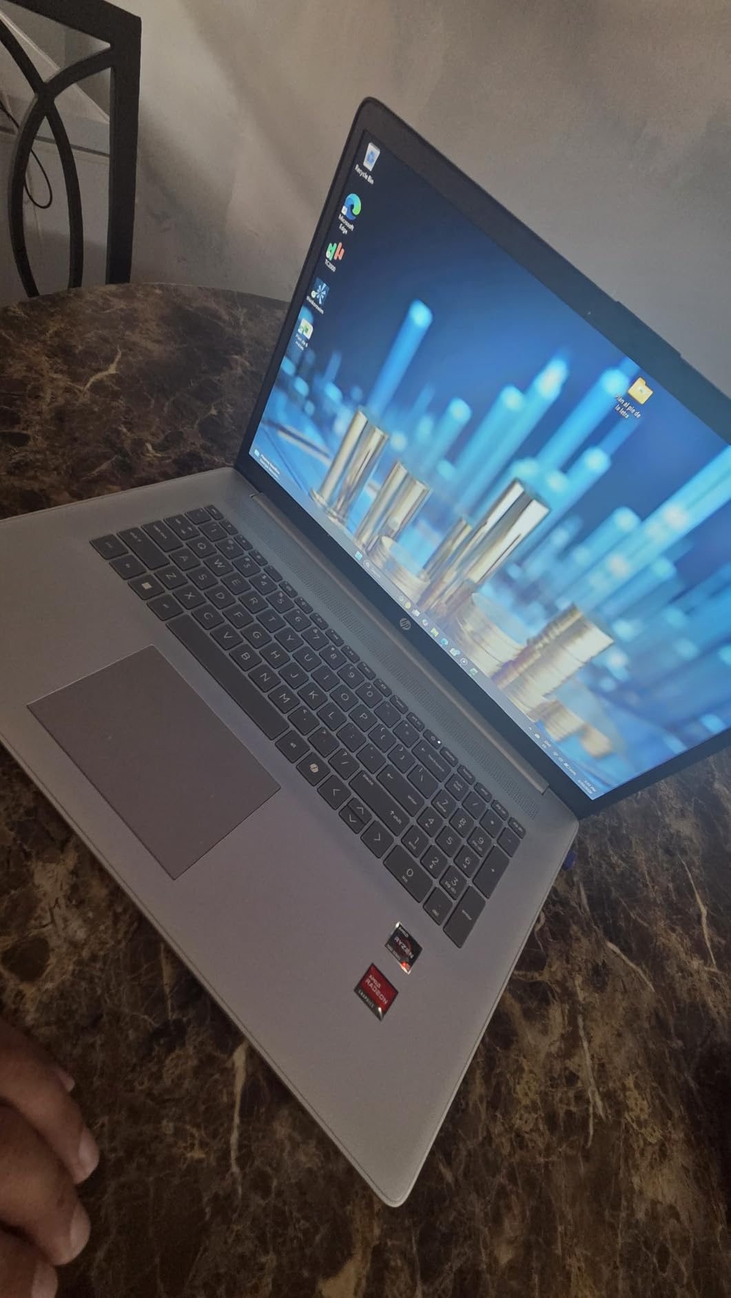 HP 17.3 inch Laptop, HD+ Display, AMD Ryzen 5 7520U, 16 GB RAM, 512 GB SSD, AMD Radeon Graphics, Windows 11 Home, Natural Silver, 17-cp2199nr customer photo 1