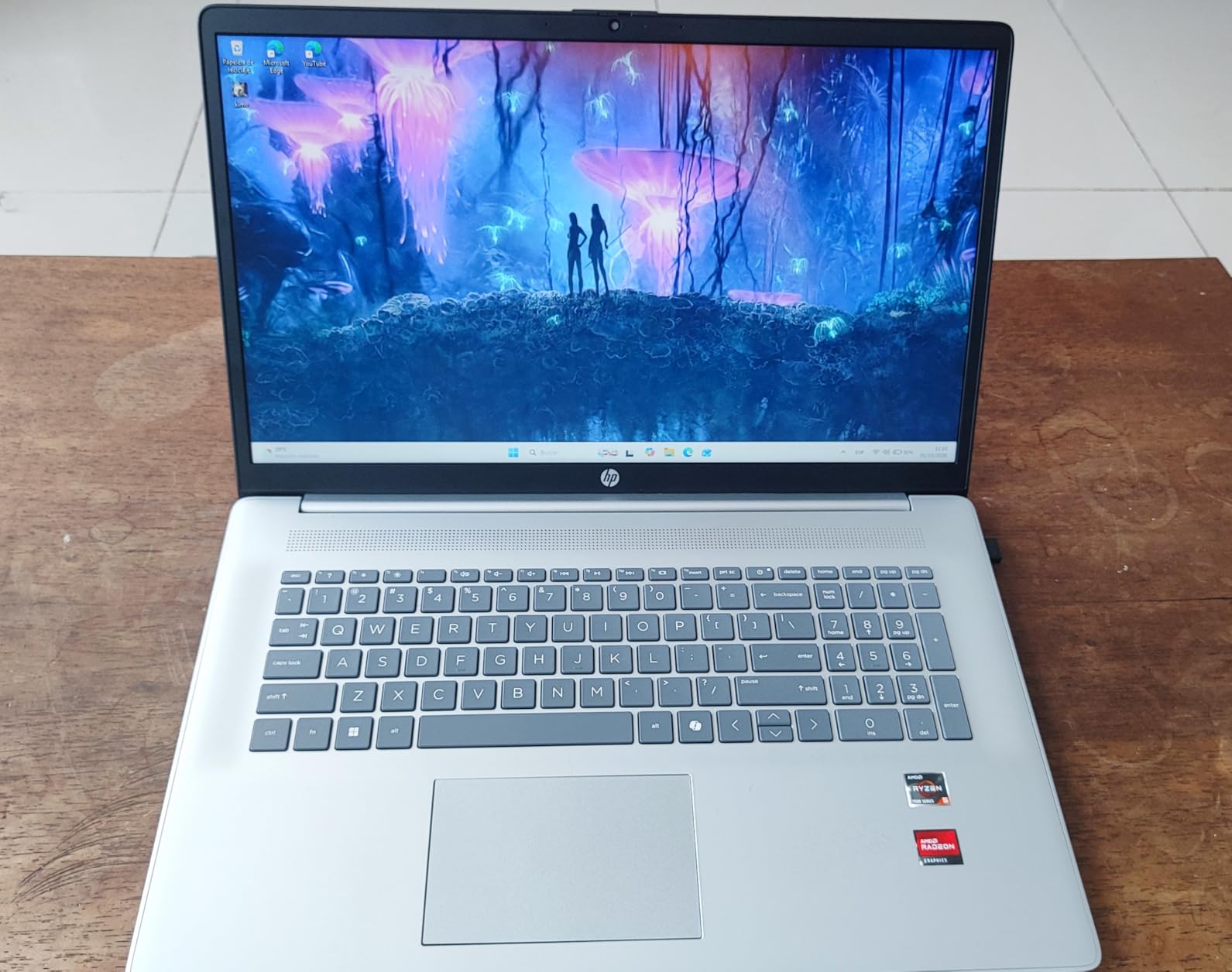 HP 17.3 inch Laptop, HD+ Display, AMD Ryzen 5 7520U, 16 GB RAM, 512 GB SSD, AMD Radeon Graphics, Windows 11 Home, Natural Silver, 17-cp2199nr customer photo 2