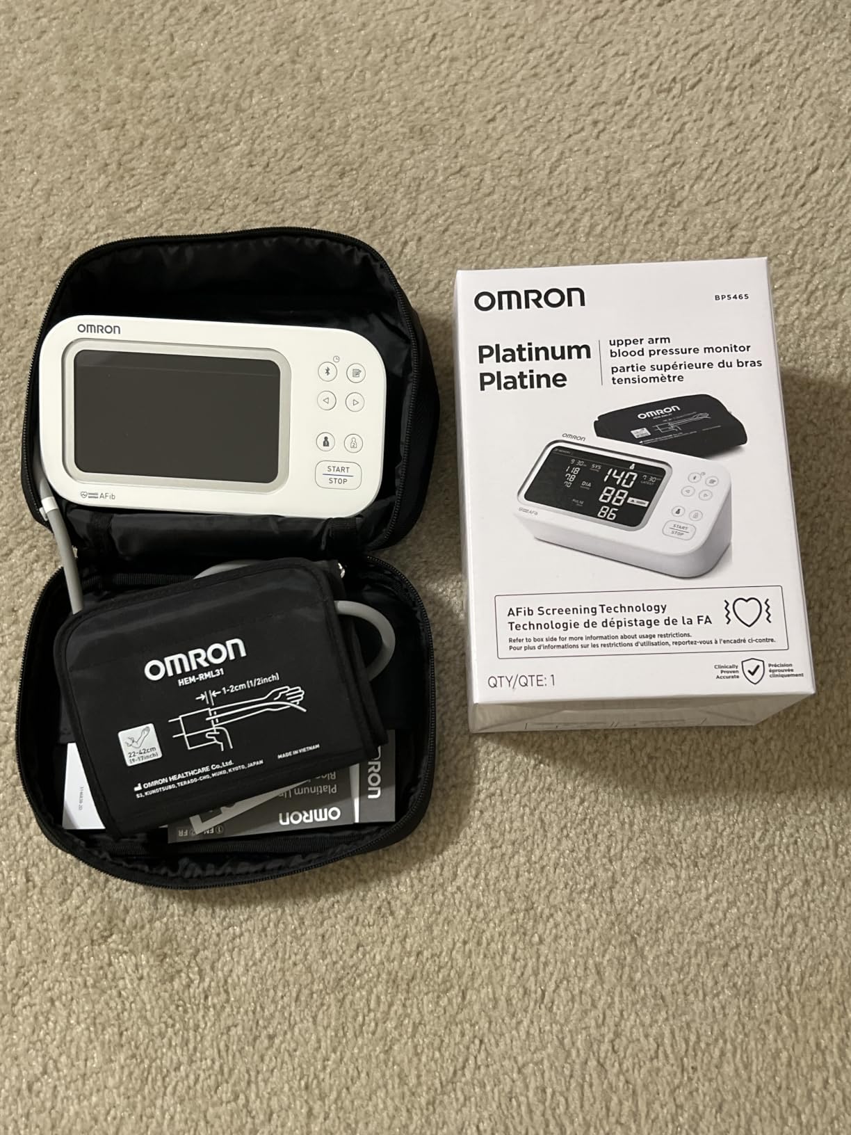 OMRON Platinum Blood Pressure Monitor & Upper Arm Blood Pressure Cuff | For Home Use - #1 Doctor & Pharmacist Recommended Brand - Clinically Validated - AFib Detection - Connect App customer photo 1