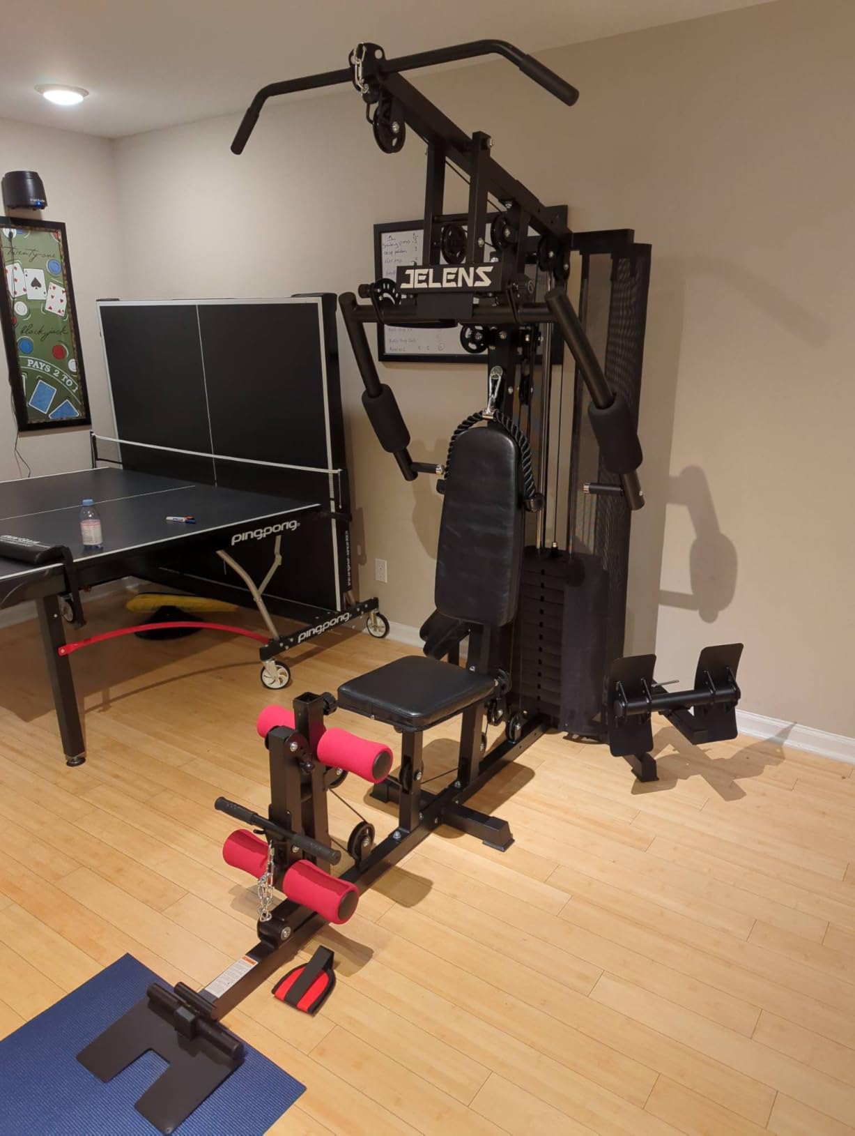 JELENS Home Gym, Multifunctional H11 Home Gym Equipment, Workout Station with 150LBS Weight Stack, Exercise Equipment with Pulley System for Full Body Training customer photo 2