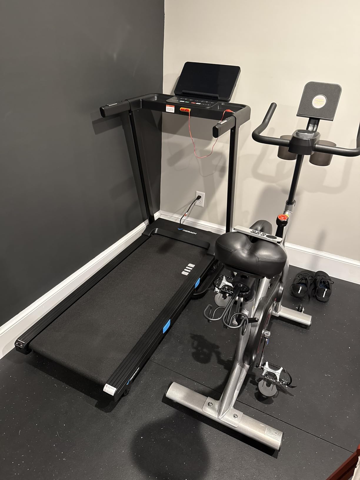 MERACH T12 Foldable Treadmill for Home, 300 LBS Capacity, Wide Running Belt | Incline Treadmill with Display, Smart App, 2.5HP Brushless Motor, Compact Design customer photo 2