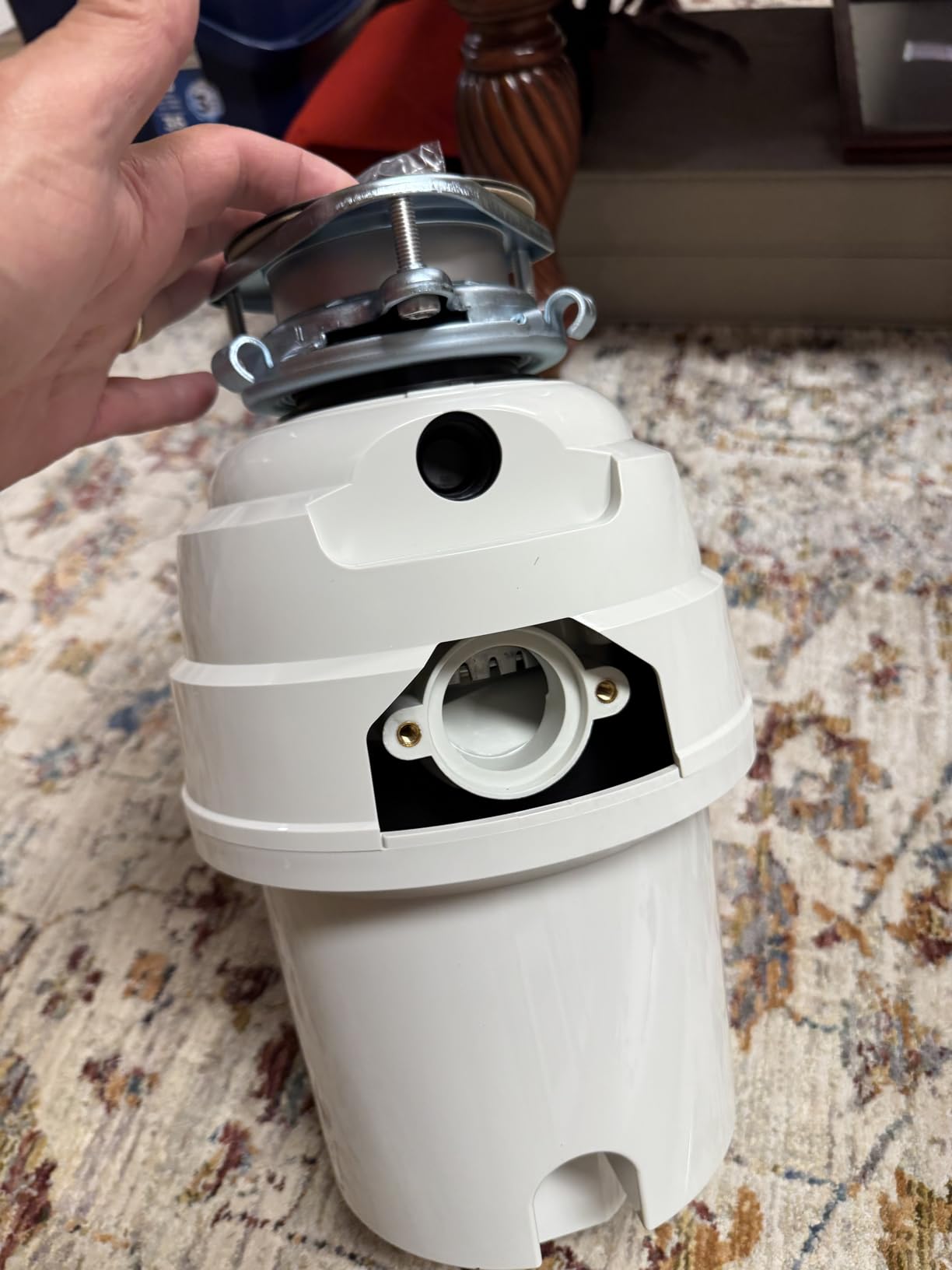KRAUS WasteGuard 1 HP Continuous Feed Garbage Disposal with Ultra-Quiet Motor for Kitchen Sink with Power Cord and Flange Included, KWD201-100MCG customer photo 2