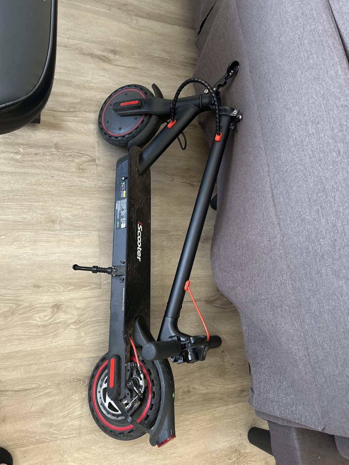 iScooter Electric Scooter for Adults&Big Kids, Portable Foldable E-Scooter | Cruise control, Smart App, dual braking, LED lights, and pneumatic tires for smooth campus, city, and daily rides customer photo 1
