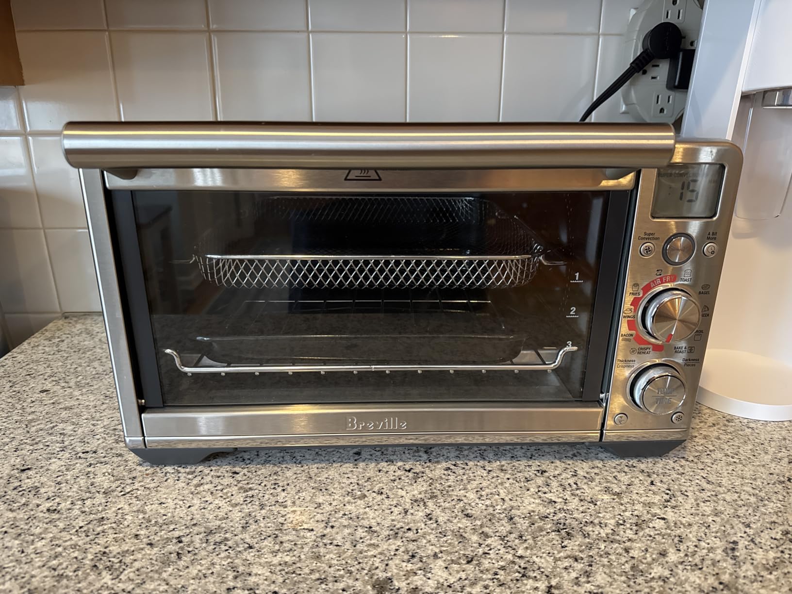 Breville BOV680BSS Smart Oven Air Fryer Compact, Brushed Stainless Steel | Enjoy crispy snacks, leftovers and meals with this small countertop oven with 5 air fry and 5 cooking functions customer photo 1