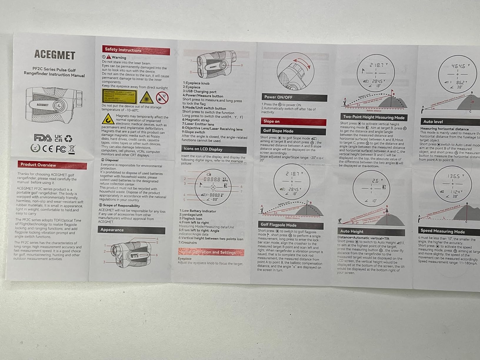 ACEGMET PFS5 Golf Range Finder, Slope & Triangulation, Magnetic, 1300 Yards customer photo 1