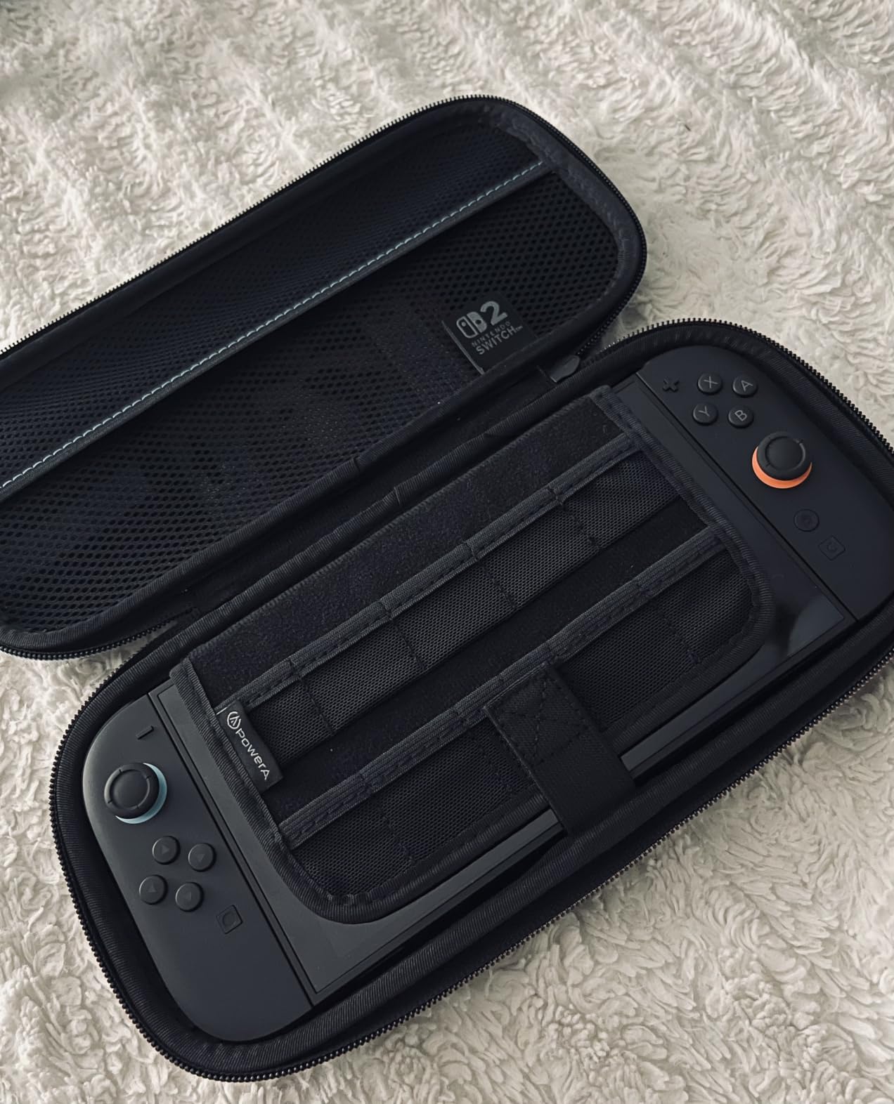 PowerA Slim Case for Nintendo Switch 2 - Dark Heather Grey, Officially Licensed, Protective Case, Holds 10 Game Cards, Padded Screen Protector, Built-in Play Stand customer photo 2