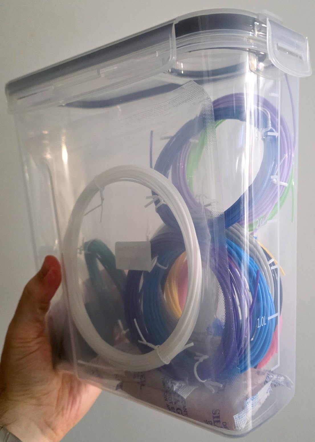 YOOPAI Filament Storage Box - 6 Pack Filament Container for 3D Printing Sealing and Protection - Portable Storage Box with Desiccants&Label for Home&Office,Water-Proof and Dust-Proof 4.0L(9.03*8*3) customer photo 2
