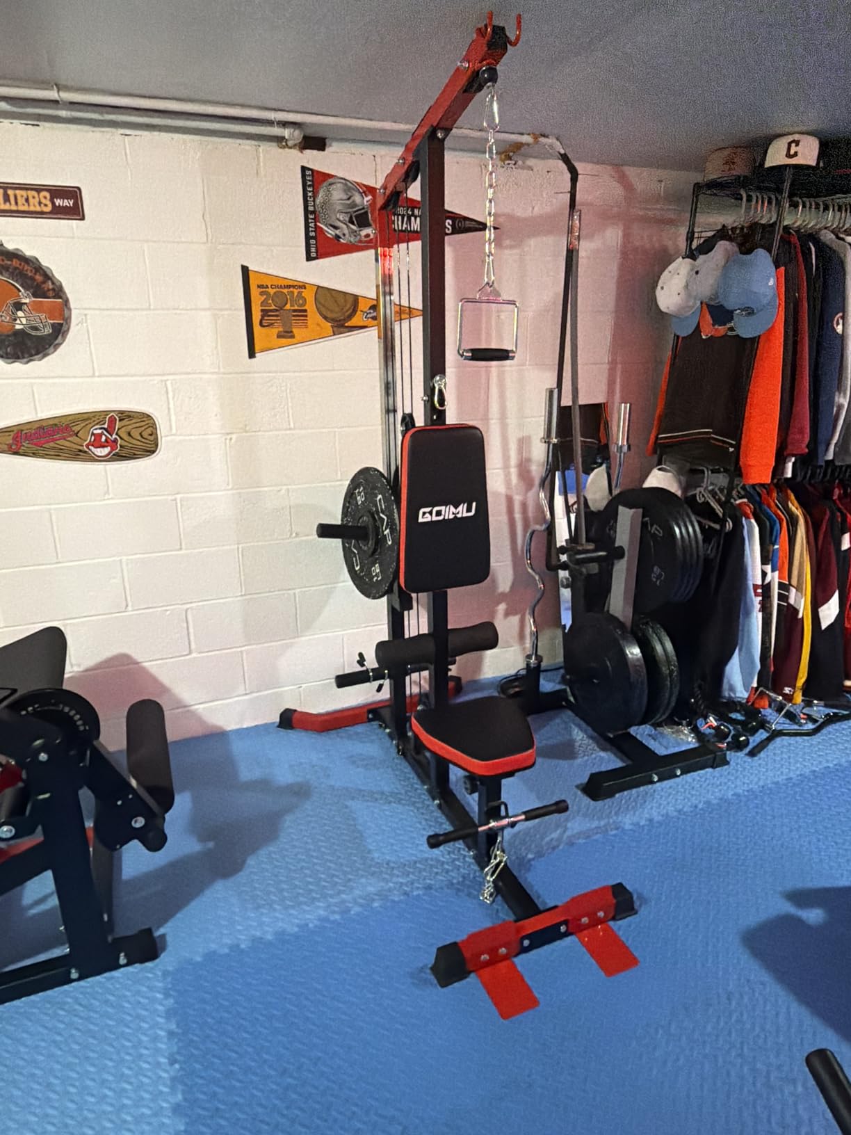 LS01 LAT Pulldown Machine, LAT Row Cable Machine with AB Crunch, LAT Tower with Cable Row Attachments, 3 in 1 Pulley Stations for Home Gym customer photo 2