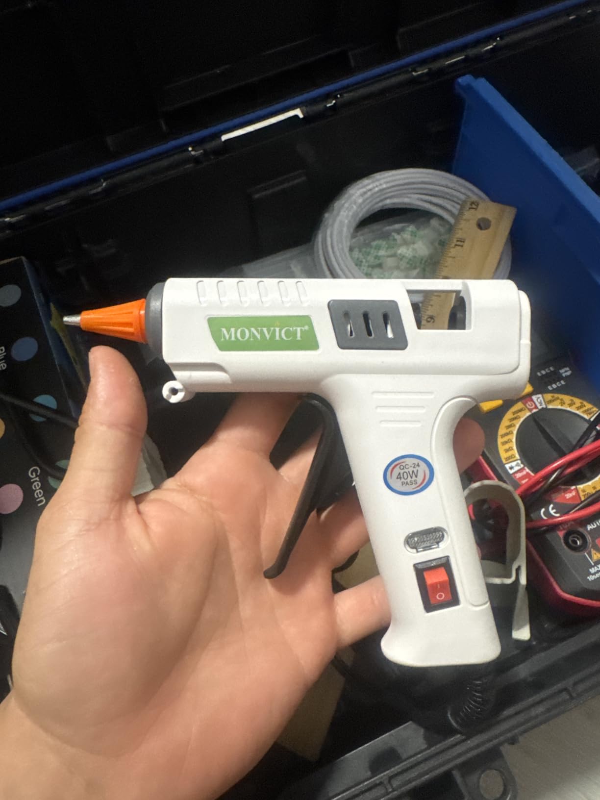 MONVICT Smart Power-Off Cordless Hot Glue Gun, Mini Glue Gun Kit customer photo 2