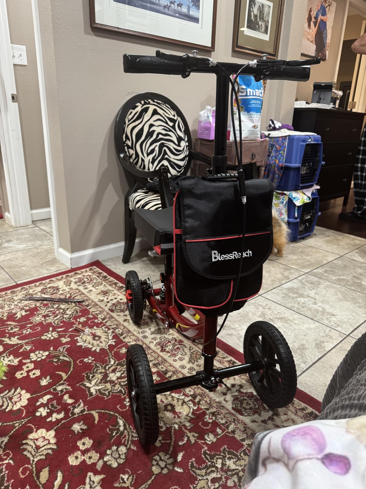 BlessReach All Terrain Knee Scooter for Adults Foot Injuries,11” Big Wheels customer photo 2
