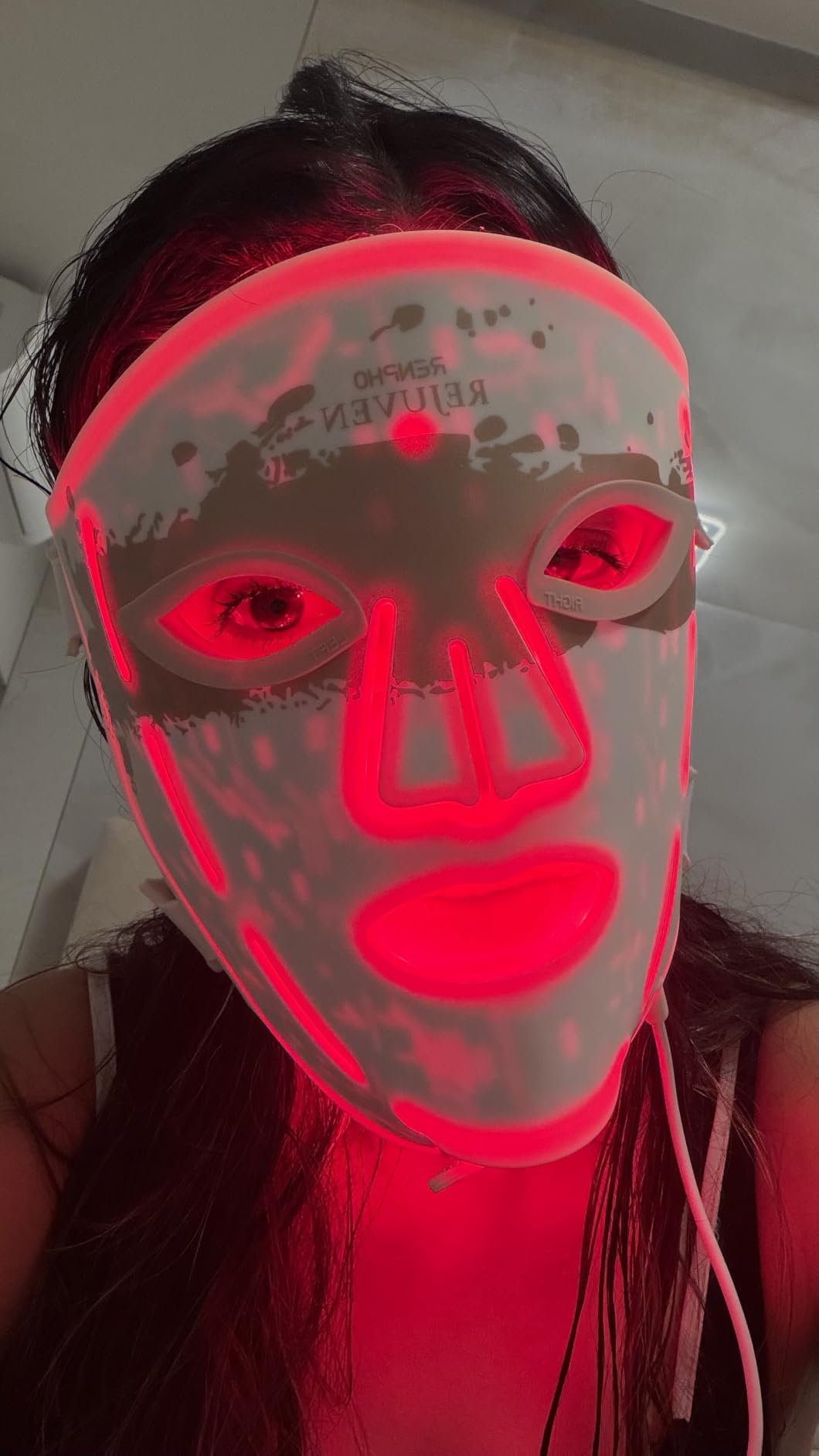 RENPHO Red Light Therapy Mask for Face, FDA-Cleared,Birthday Gifts for Wife | 324 LEDs, 3 Modes, Wrinkle Treatment, Anti Acne, Red Blue NIR, Full Face Coverage, Cordless, Home Facial Skincare for Women customer photo 1