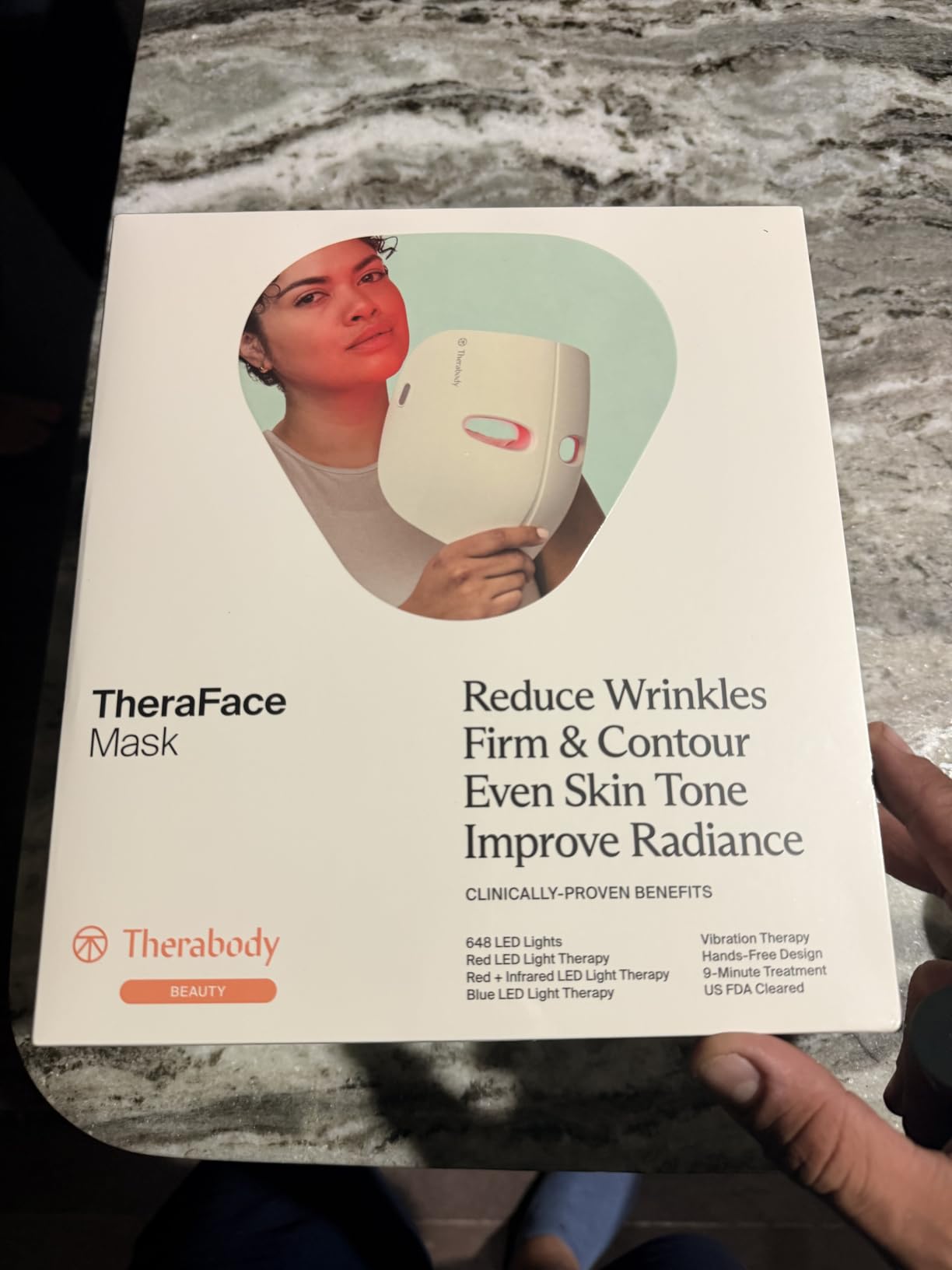 TheraFace Therabody Mask Glo - Cordless LED Skincare Face Mask with Red/Blue/Infrared Light & Relaxing Scalp Massage for Glowing, Healthier-Looking Skin - FDA Cleared customer photo 2