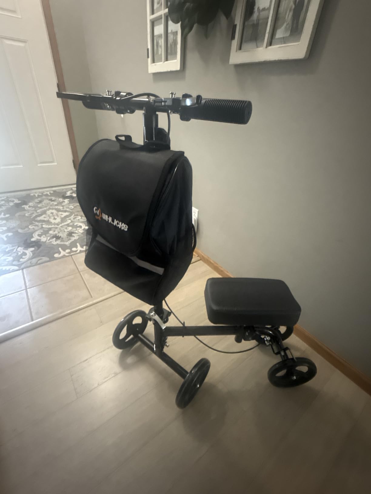 WHLICKS Premium Knee Scooter for Adults for Foot Surgery, Foldable & Steerable Knee Walker with Dual Brakes, Medical Knee Scooter for Broken Foot Injured, Lightweight Leg Scooter for Broken Ankle customer photo 1