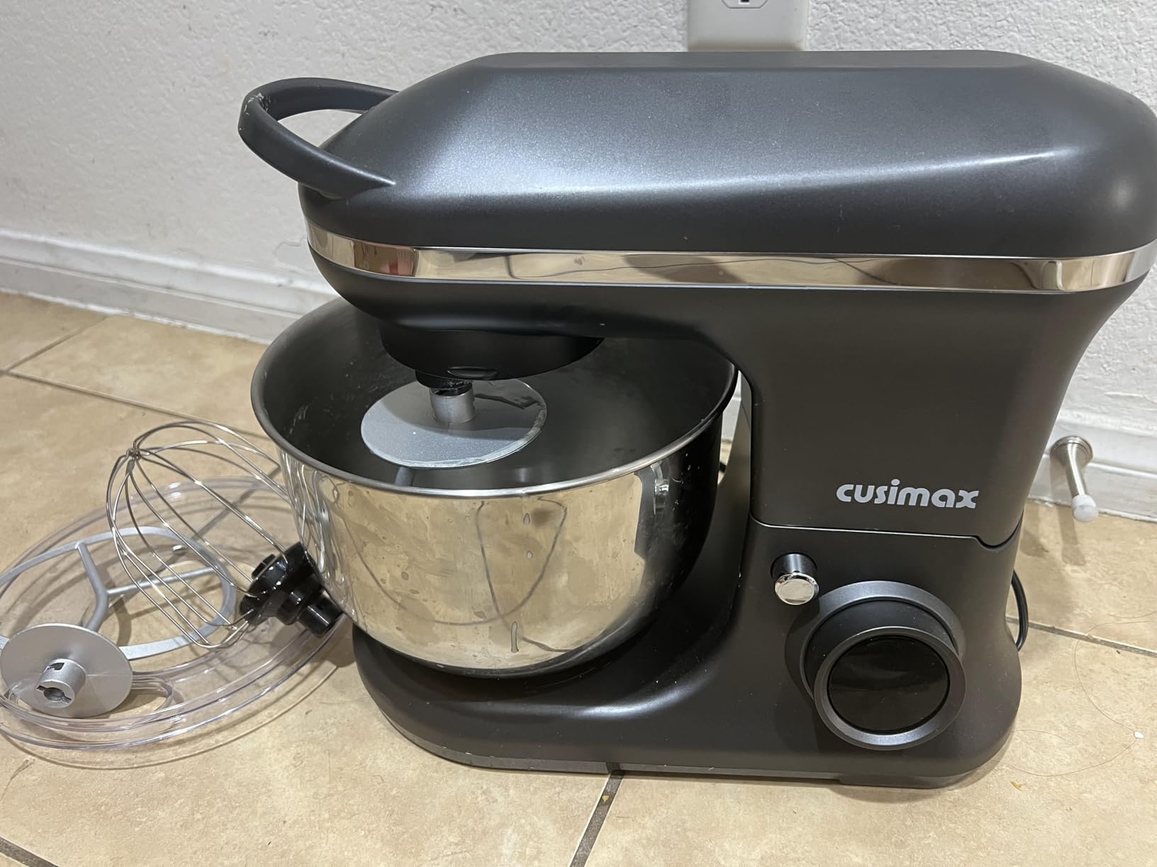 Stand Mixer, CUSIMAX Kitchen Mixer with Digital Switch Control, 650W | Adjustable Timer & Speed, Tilt-Head Dough Mixer with 5-Quart Bowl, Dough Hook, Mixing Beater and Whisk, Splash Guard customer photo 1